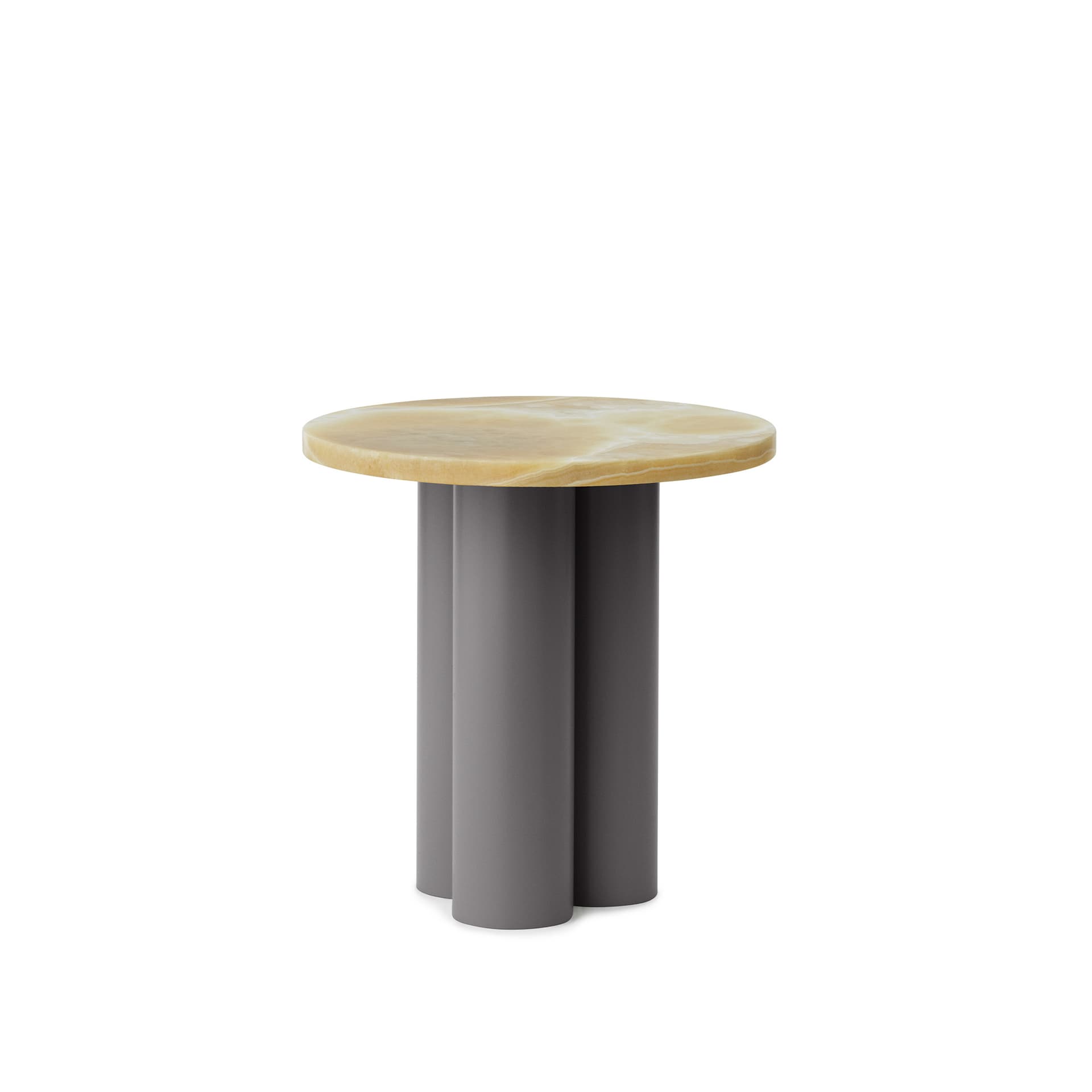 Normann Copenhagen - Dit Table Grey - Honey Onyx - Småbord & sidebord - Gul - Metall/Stein