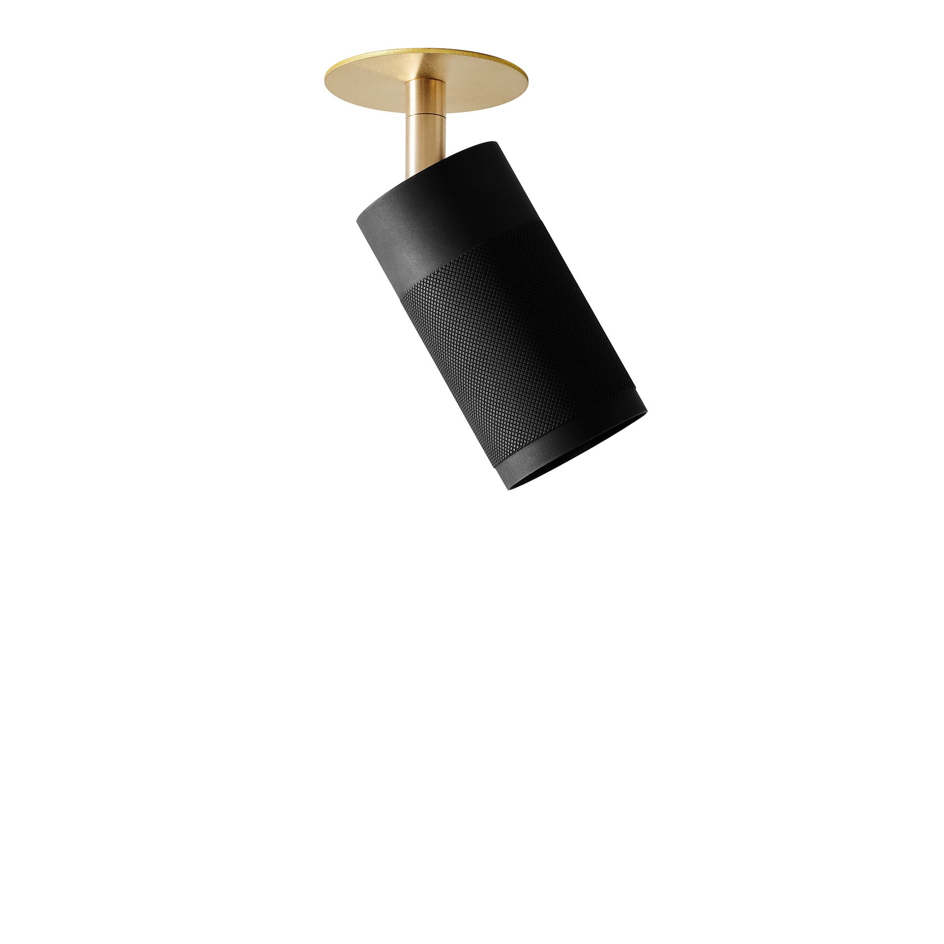 Thorup Copenhagen - Thorup Copenhagen Patrone Recessed Ceiling Spot w. Coverplate, Black-Browned Brass, 120 mm - Spotlights - Kasper Thorup - Gull - Metall