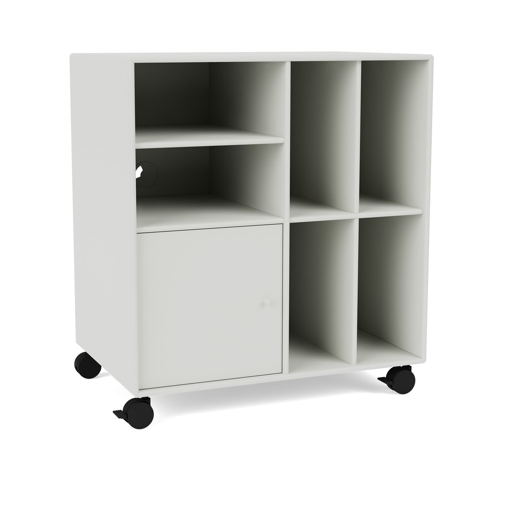 Montana - SPIN II Vinyl Storage, 05-CastorsCR70Black, 09 Nordic - Quickship - Oppbevaringsskap - Peter J. Lassen - Grå
