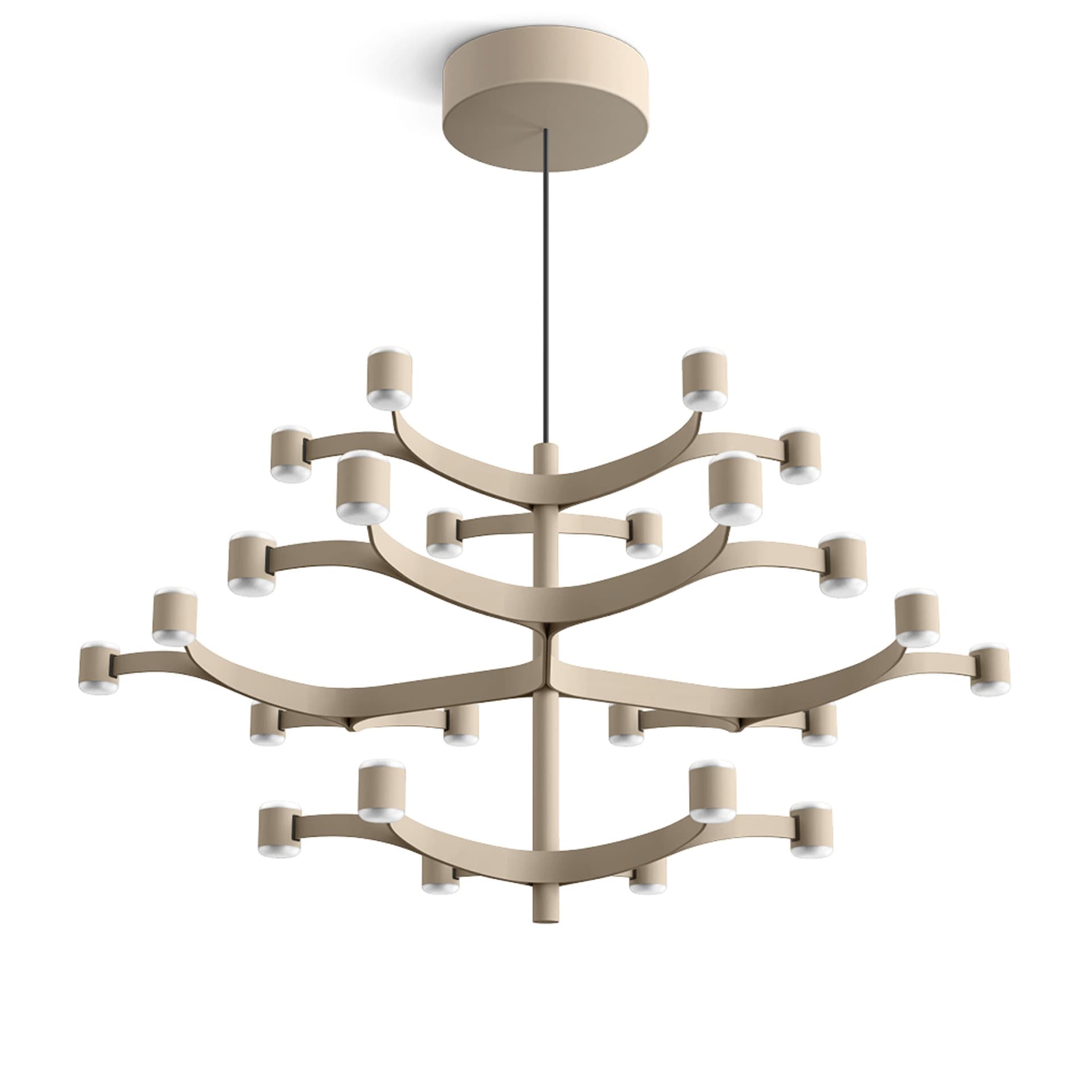 Stilnovo - Fronda 24 Phase-Cut lysekrone textured mushroom - Lysekroner - Pio & Tito Toso - Beige