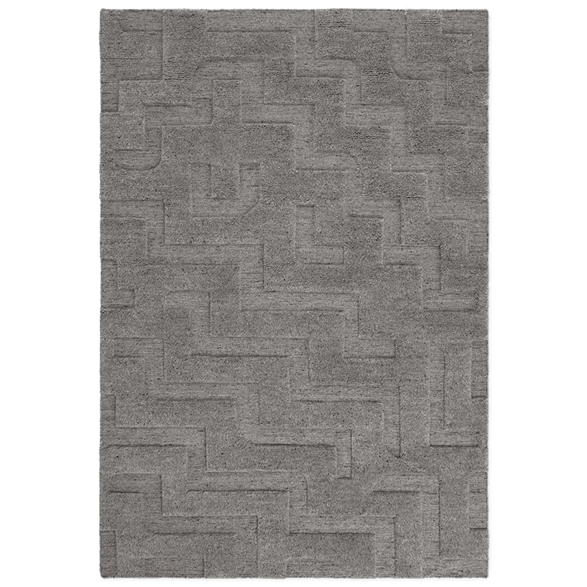 Nordic Knots - Boho Gray Mix 170 x 240 cm - Mønstrede tepper - Grå - Ull