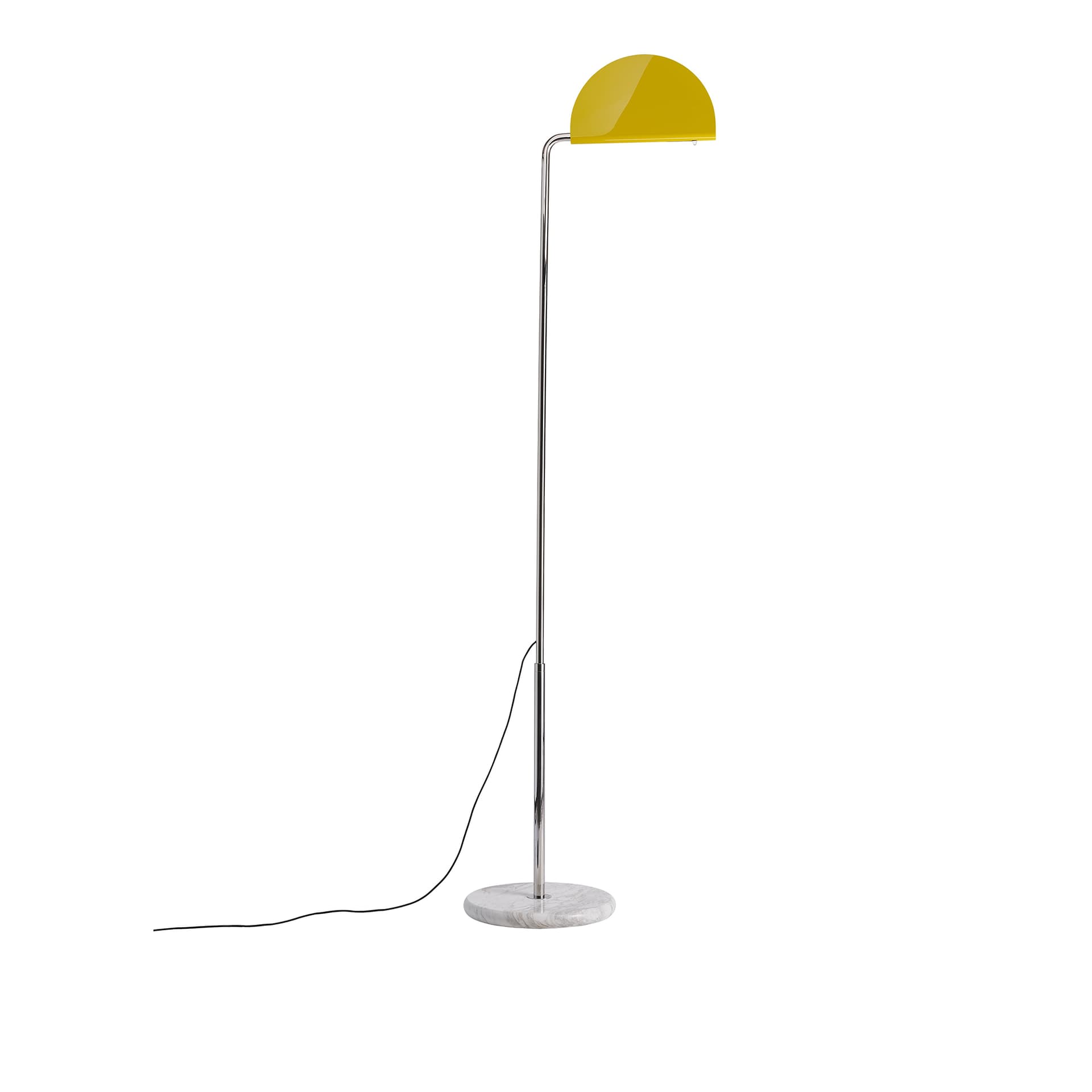 DCW - Mezzaluna Gulvlampe White Marble/Yellow