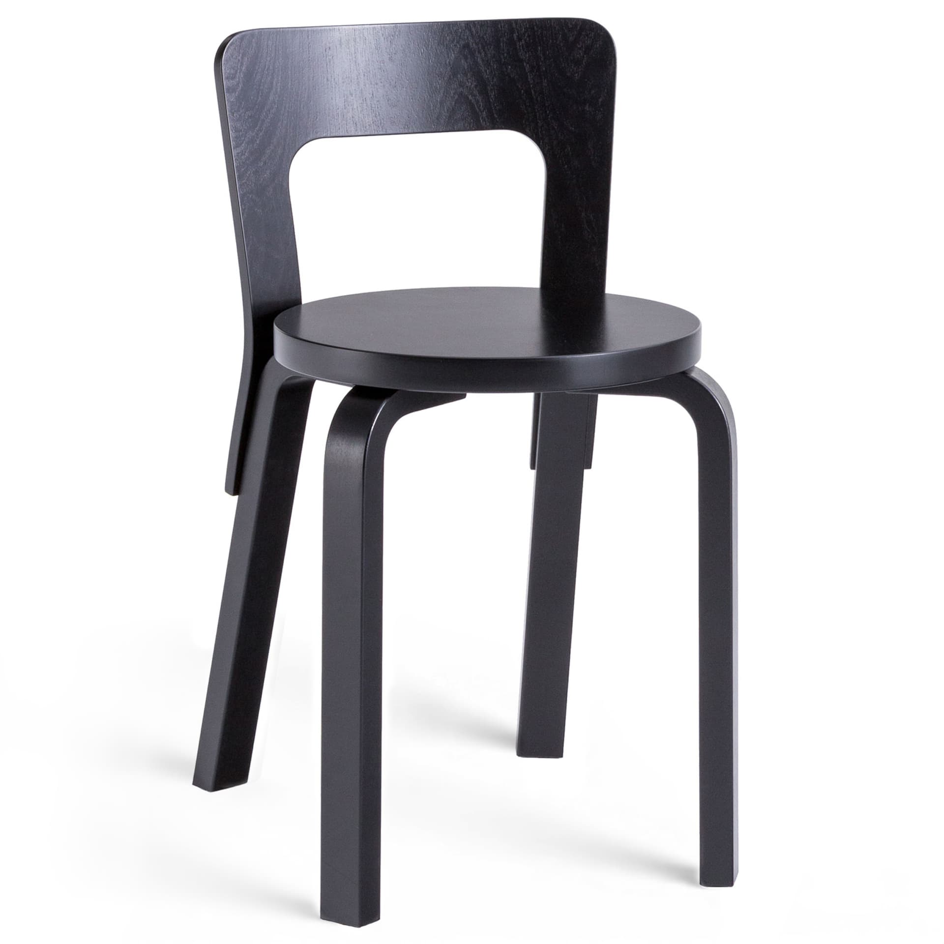 Artek - Chair 65, Black lac, Black lac - Spisestoler - Alvar Aalto - Svart - Tre