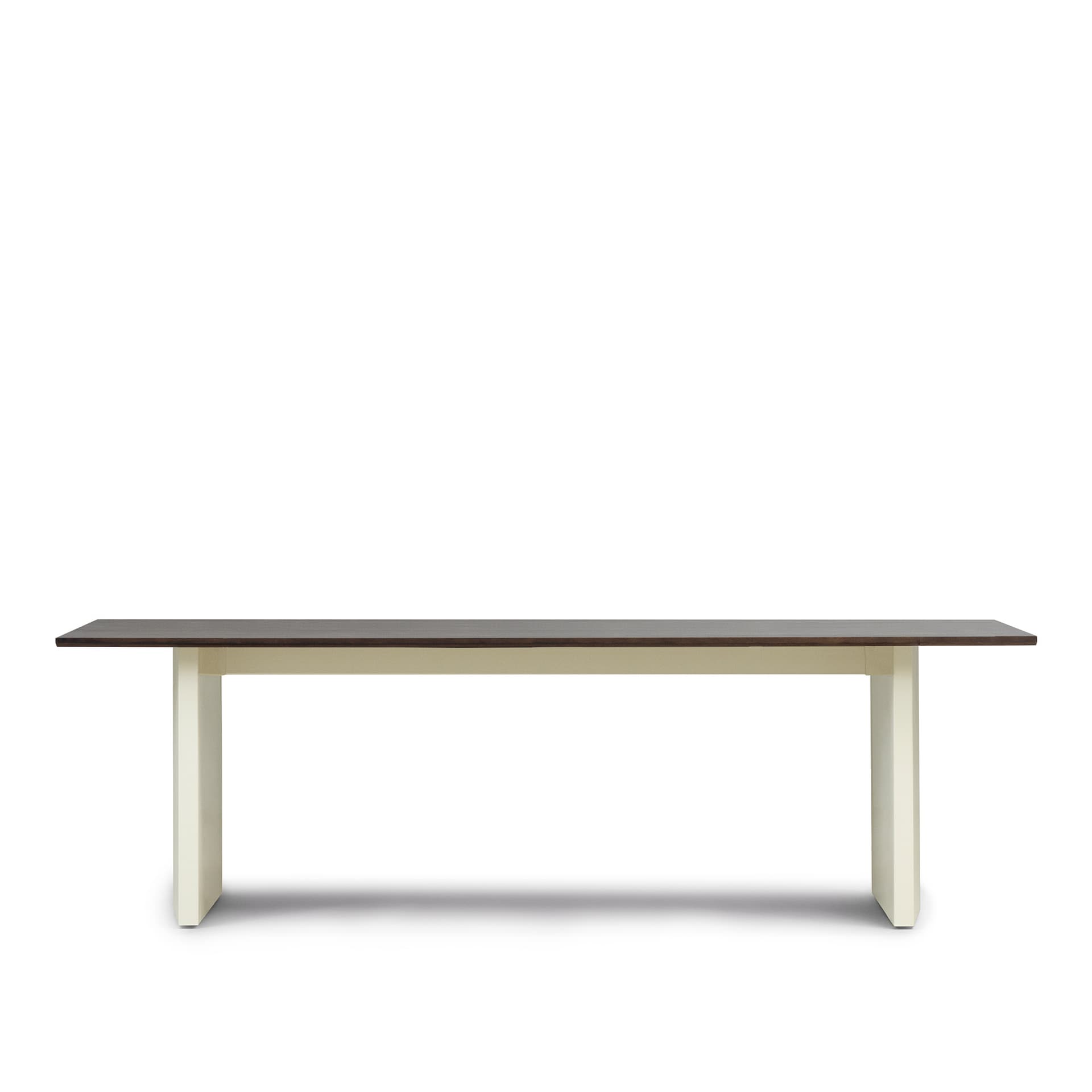Normann Copenhagen - Panel Table 90 x 250 cm Cream Dark Brown - Spisebord - Simon Legald - Brun - Metall/Tre