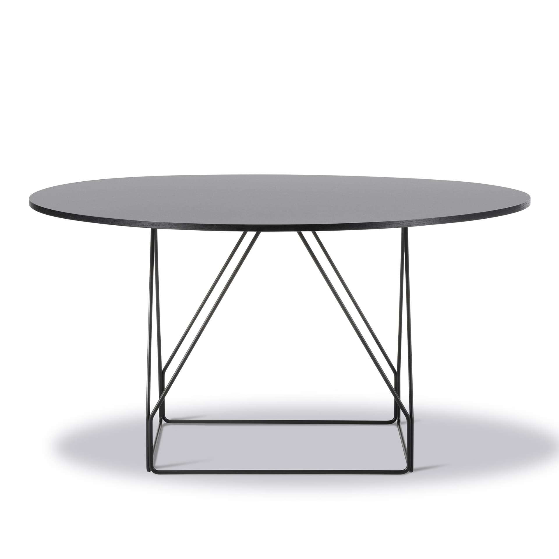 Fredericia Furniture - JG Table - Ø140 cm - Black linoleum - Black oak - Black lacquer - Spisebord - Jørgen Gammelgaard