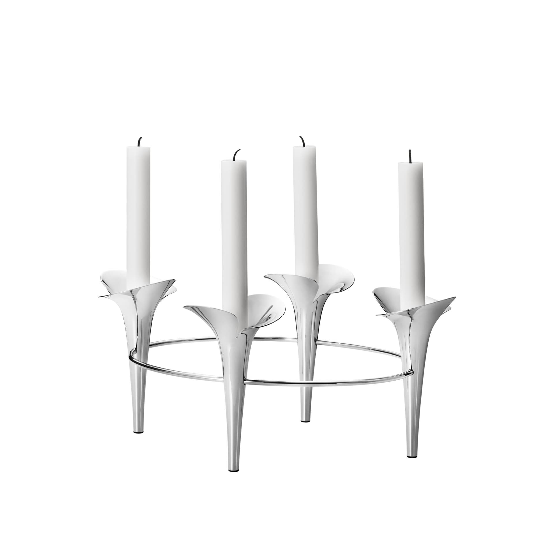 Georg Jensen Bloom lysestake Ø 28 cm Rustfritt stål