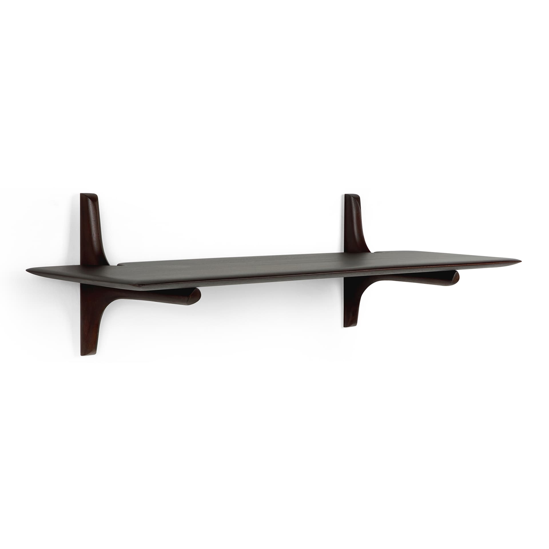 Ethnicraft - Pi Wall Shelf - Varnished Mahogany - Dark Brown - 1 Shelf 100 x 35 x 28 - Hyller & Hyllesystemer - Alain Van Havre - Tre farget - Tre