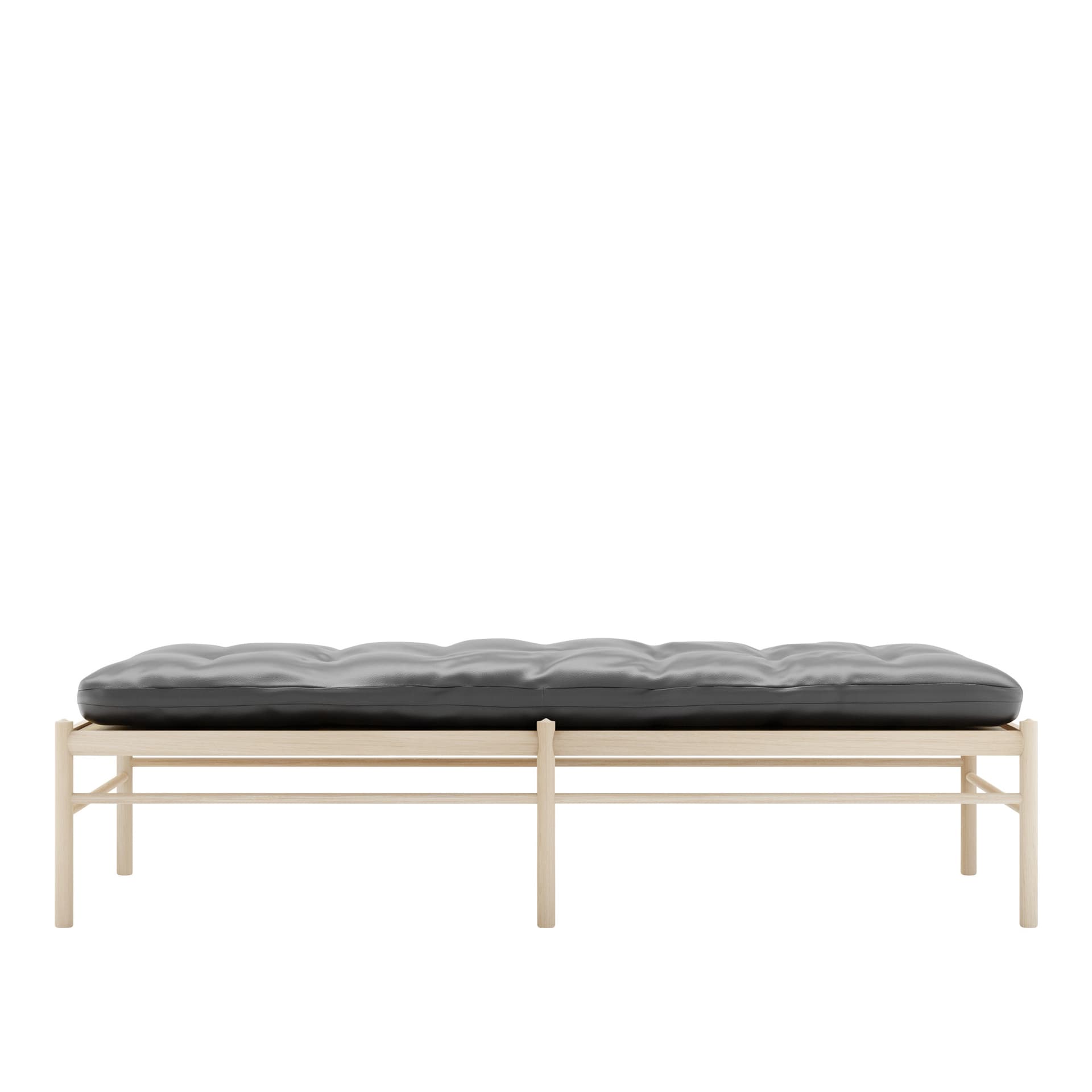 Carl Hansen - OW150, Tvålad Ek, Lädergrupp A Loke - 7150 - Dagsenger - Ole Wanscher - Svart