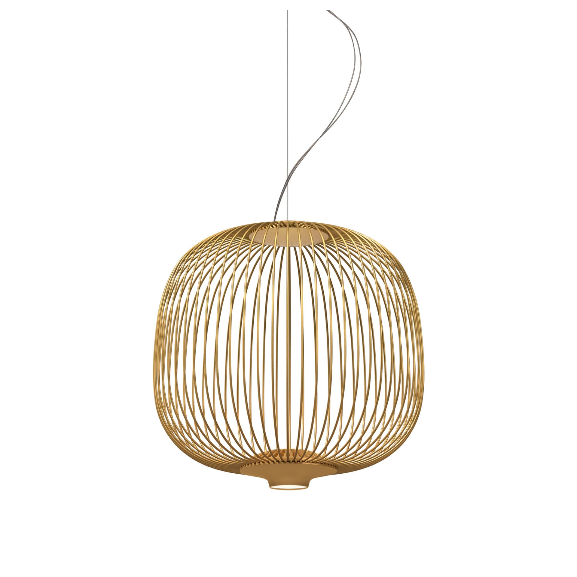 Foscarini - Spokes 2 Piccola pendellampe dimbar gold - Pendellamper - Garcia Cumini - Gull