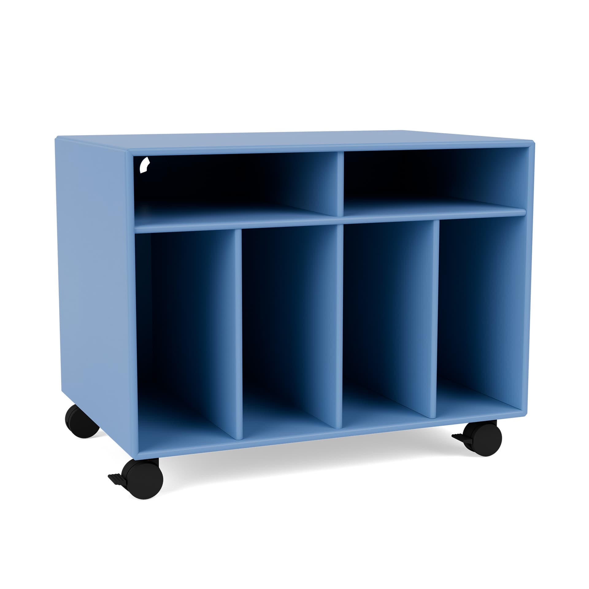 Montana - SPIN I Vinyl Storage, 05-CastorsCR70Black, 154 Azure - TV-benker - Peter J. Lassen - Blå