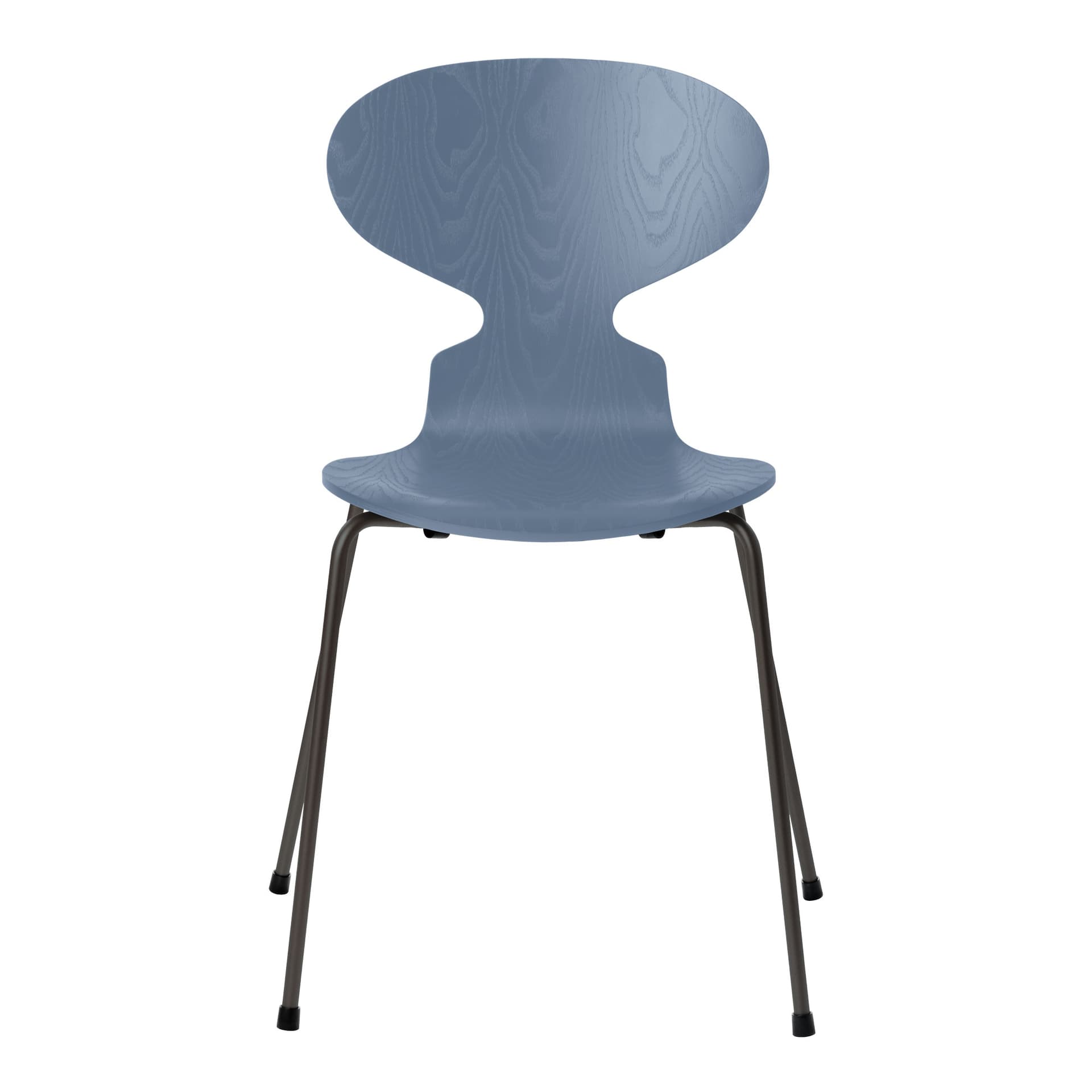 Fritz Hansen - Ant 3101 farget asketrefinér stålstativ varm grafitt dusk blue - Spisestoler - Arne Jacobsen - Blå - Metall/Tre