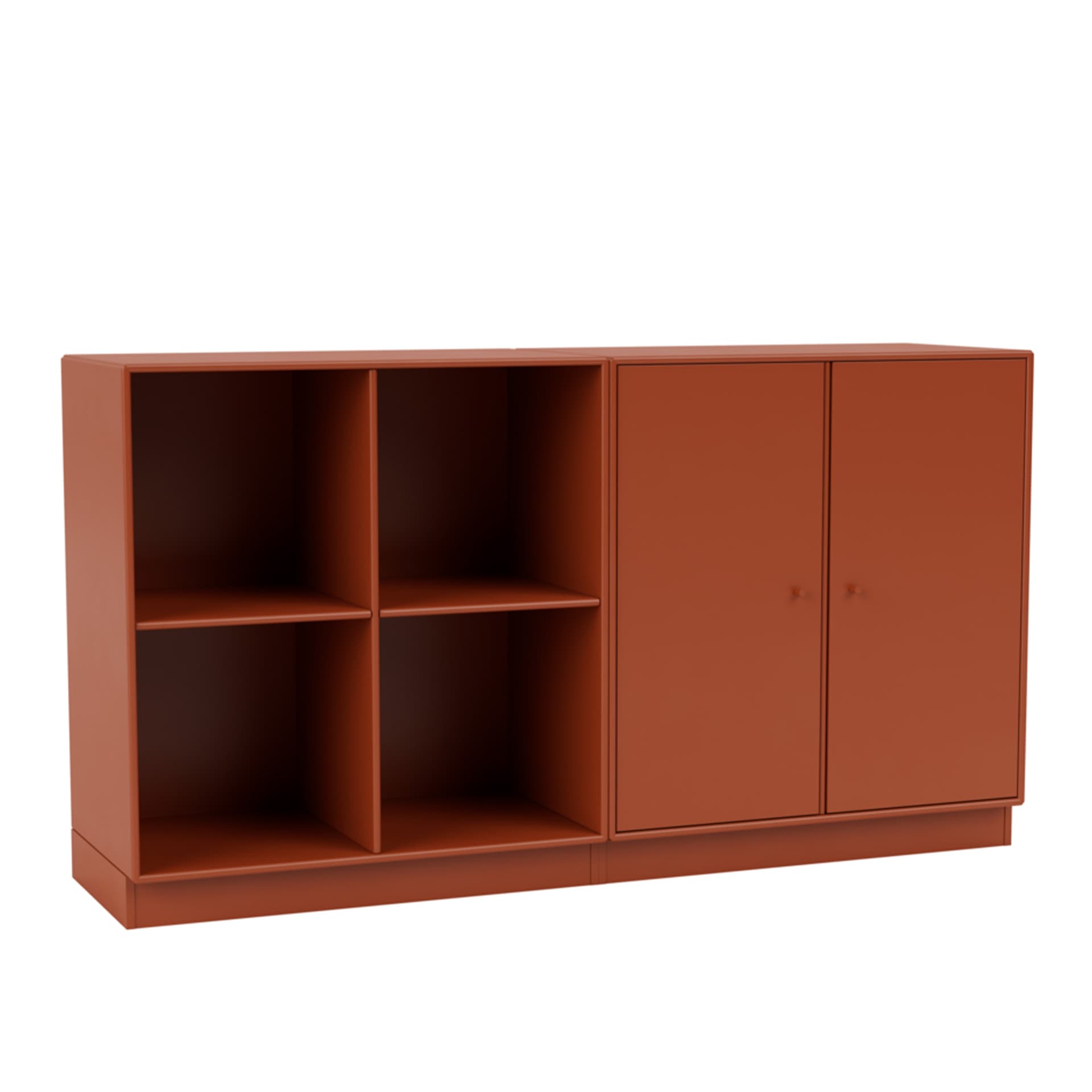 Montana - Pair Classic Sideboard 162-Hokkaido 07 Plinth 7 cm - Sideboards - Peter J. Lassen - Rød - Tre