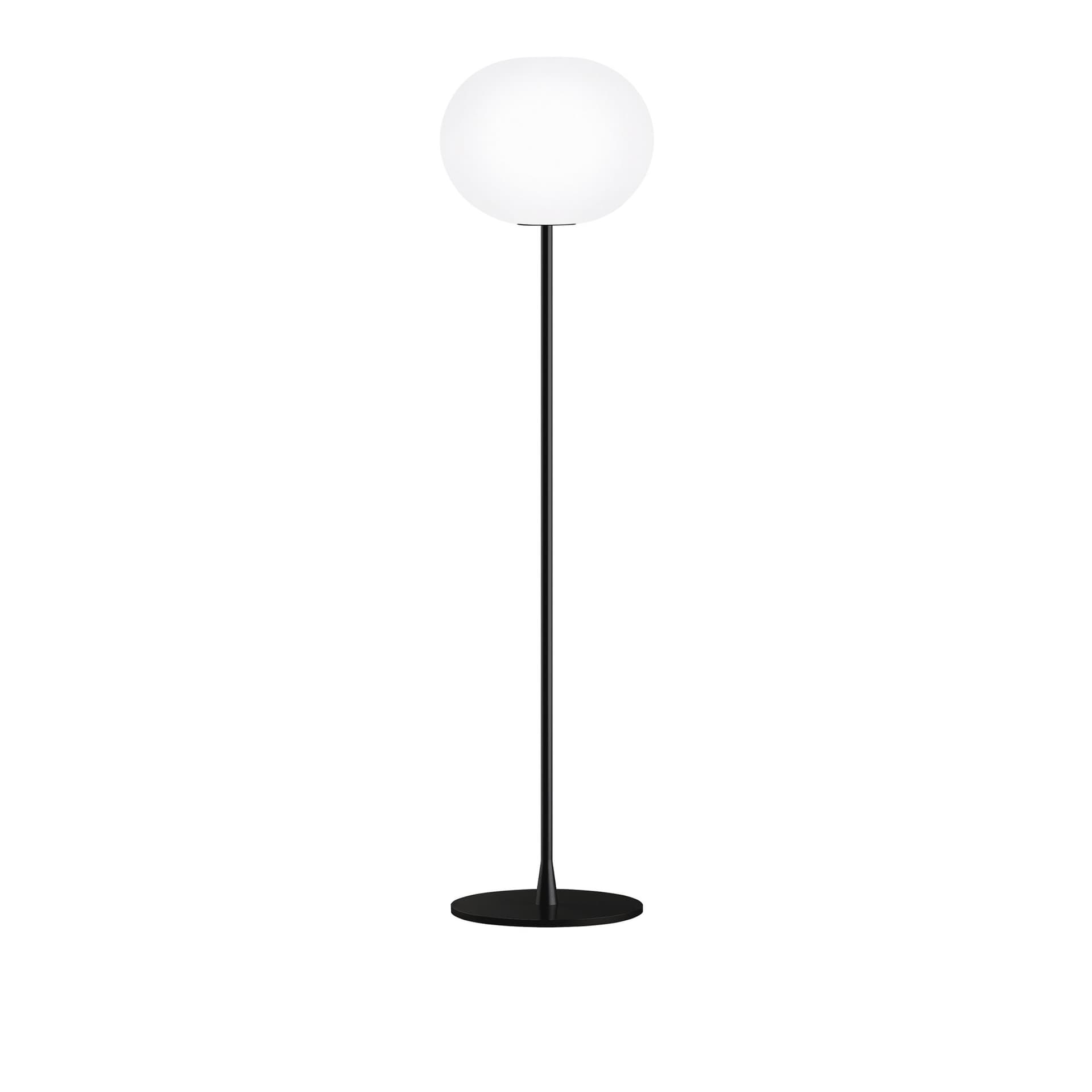 FLOS - Glo-Ball F3 gulvlampe Matt Black/Opal