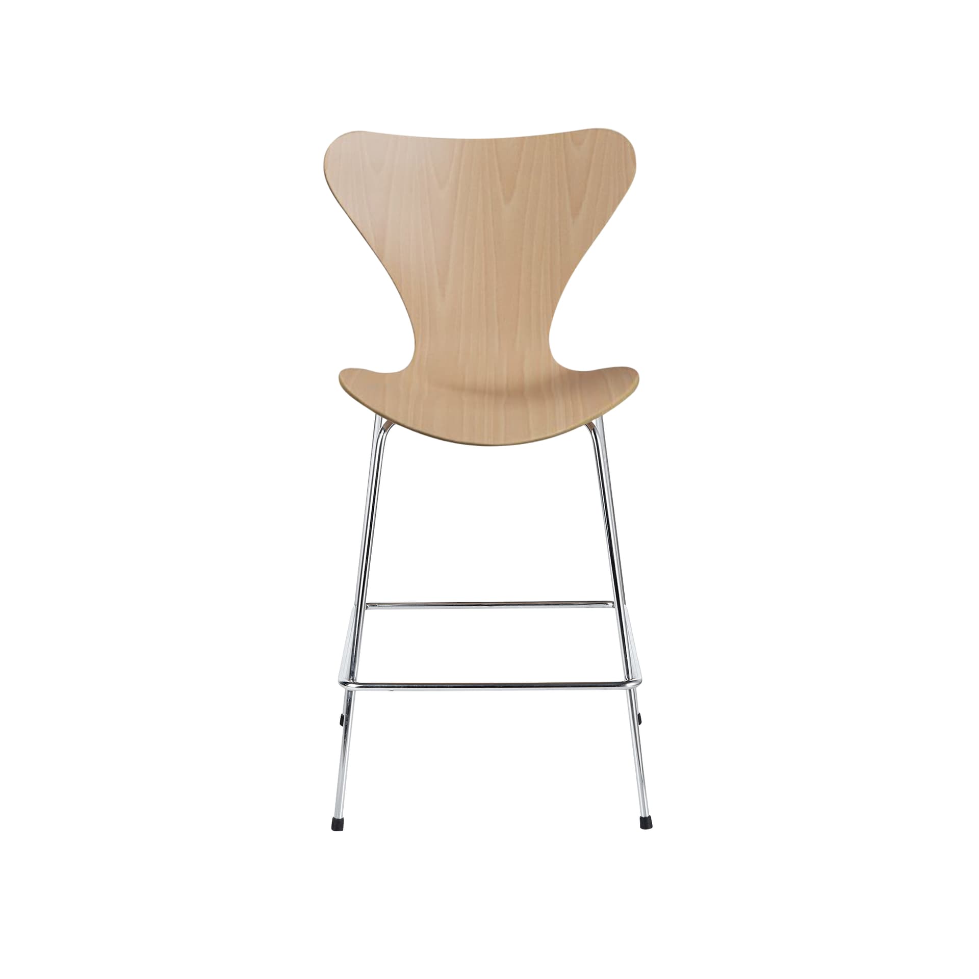Fritz Hansen - 3187 Sjuan, Bokfanér - Barstoler & barkrakker - Arne Jacobsen - Tre farget - Metall/Tre
