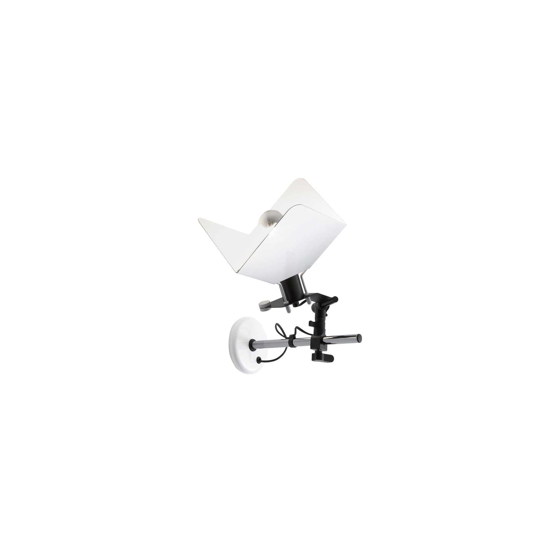 Stilnovo - Triedro Wall Lamp - Vegglamper - Joe Colombo - Svart,Hvit - Metall