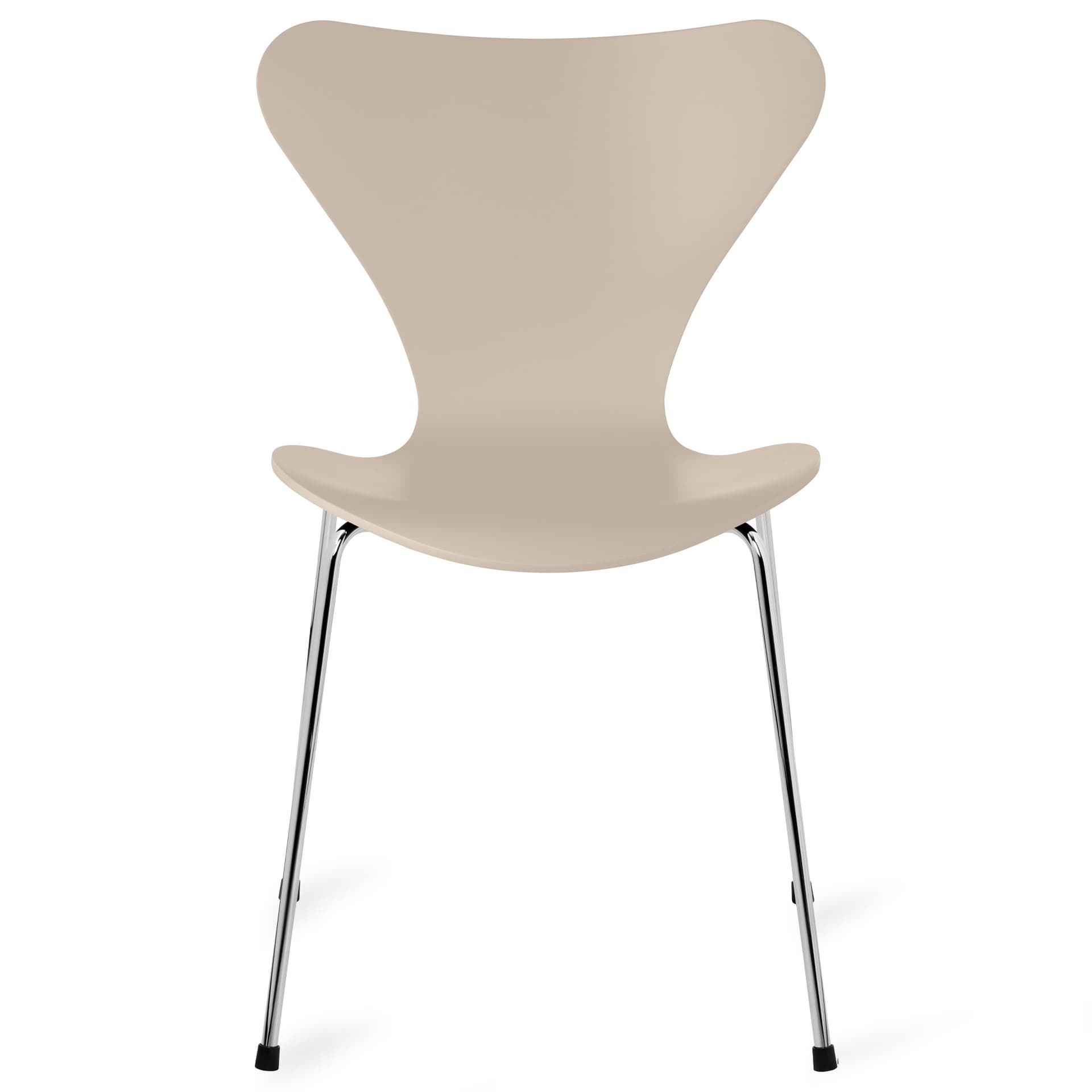 Fritz Hansen - Series 7 stol 3107 bøkfiner stålunderstell krom light beige - Spisestoler - Arne Jacobsen - Beige - Metall/Tre