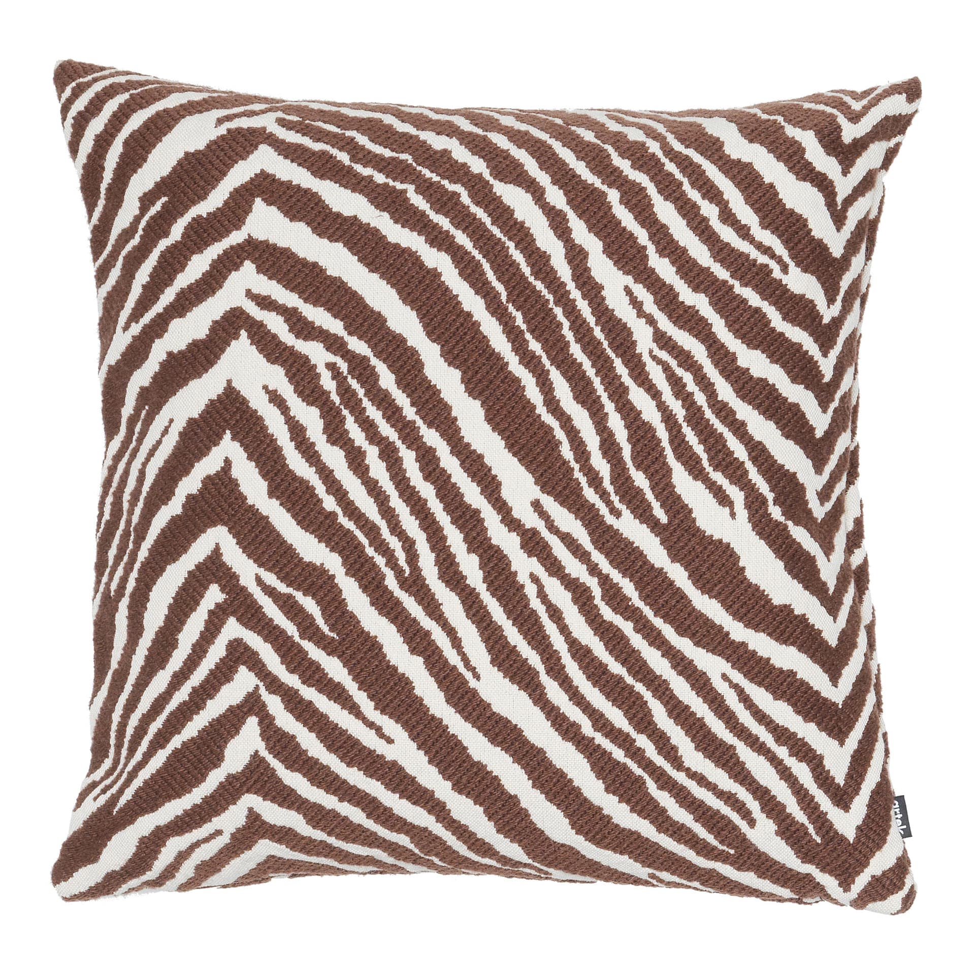 Artek - Zebra putetrekk 50 x 50 cm brun/hvit - Pynteputer - Aino Aalto - Brun - Ull