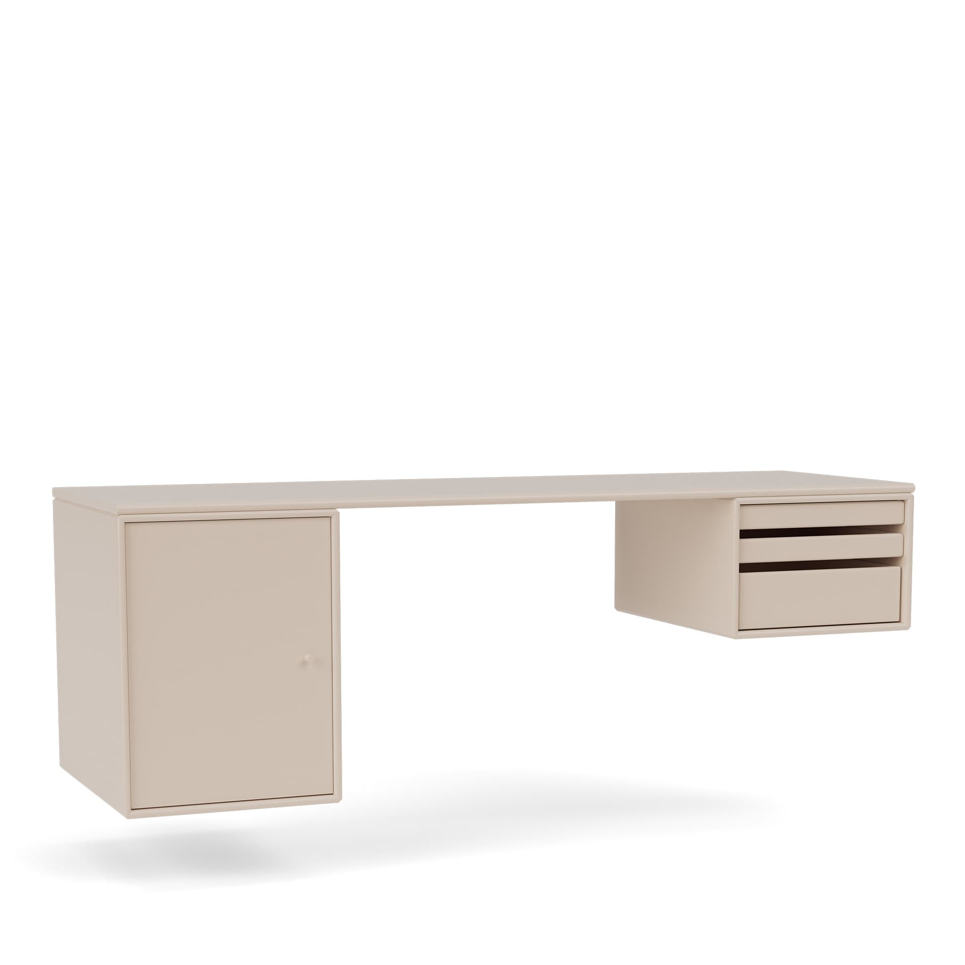 Montana - Workshop Work Desk 168-Clay 04 Suspension Rails - Skrivebord - Peter J. Lassen - Beige - Tre