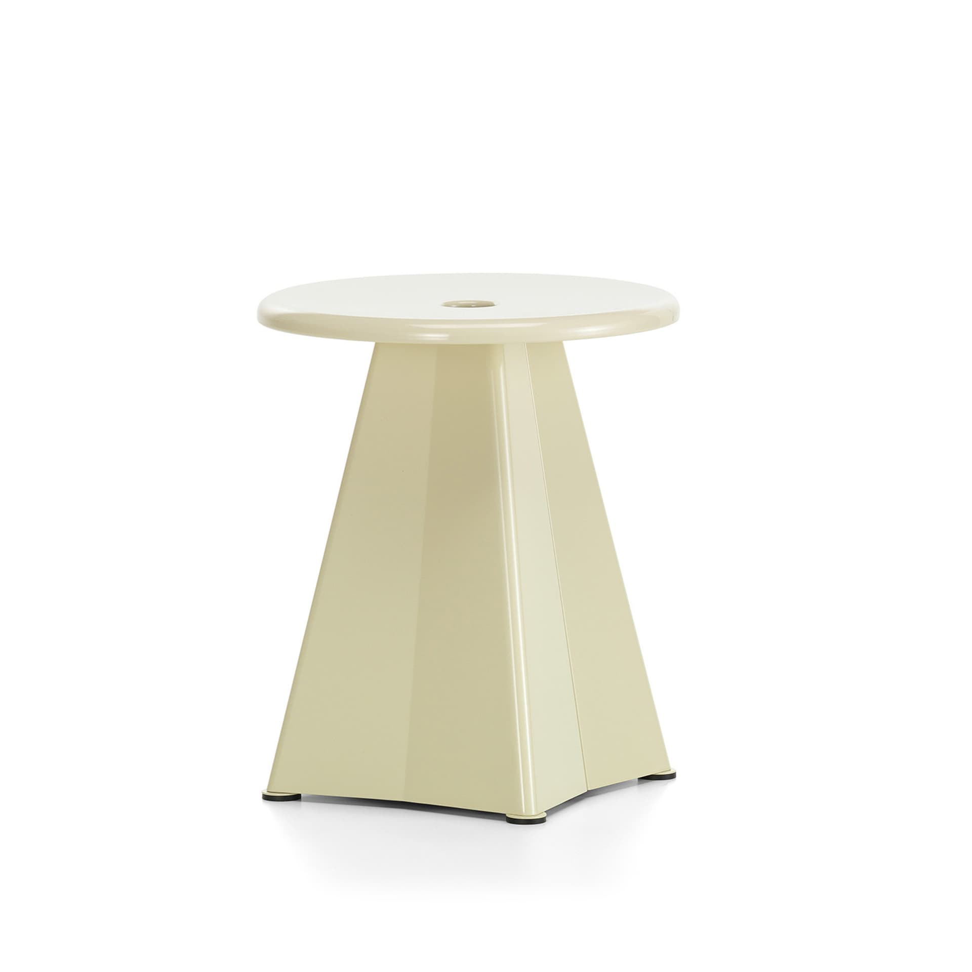 Vitra - Tabouret Métallique / Prouvé Blanc Colombe - Krakker - Jean Prouvé - Hvit - Metall