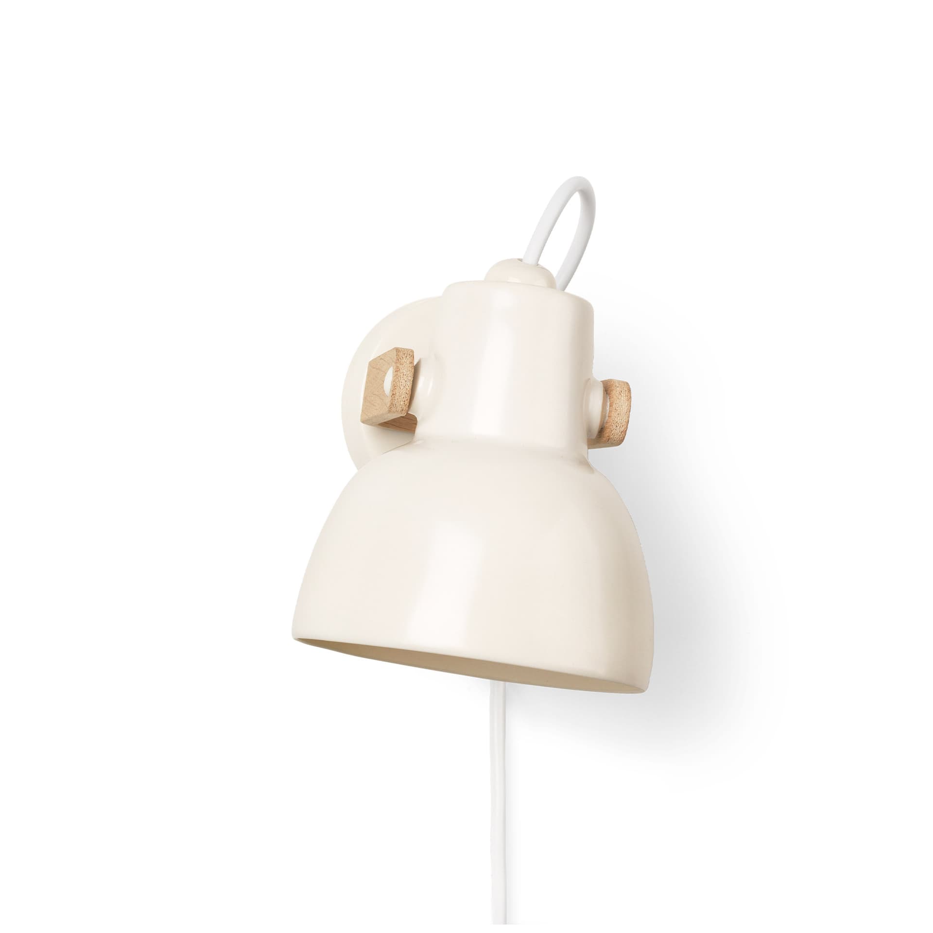Mazo - 16Plus Wall Lamp White - Vegglamper - Snorre Læssøe Stephensen - Hvit - Naturlig materiale/Tre