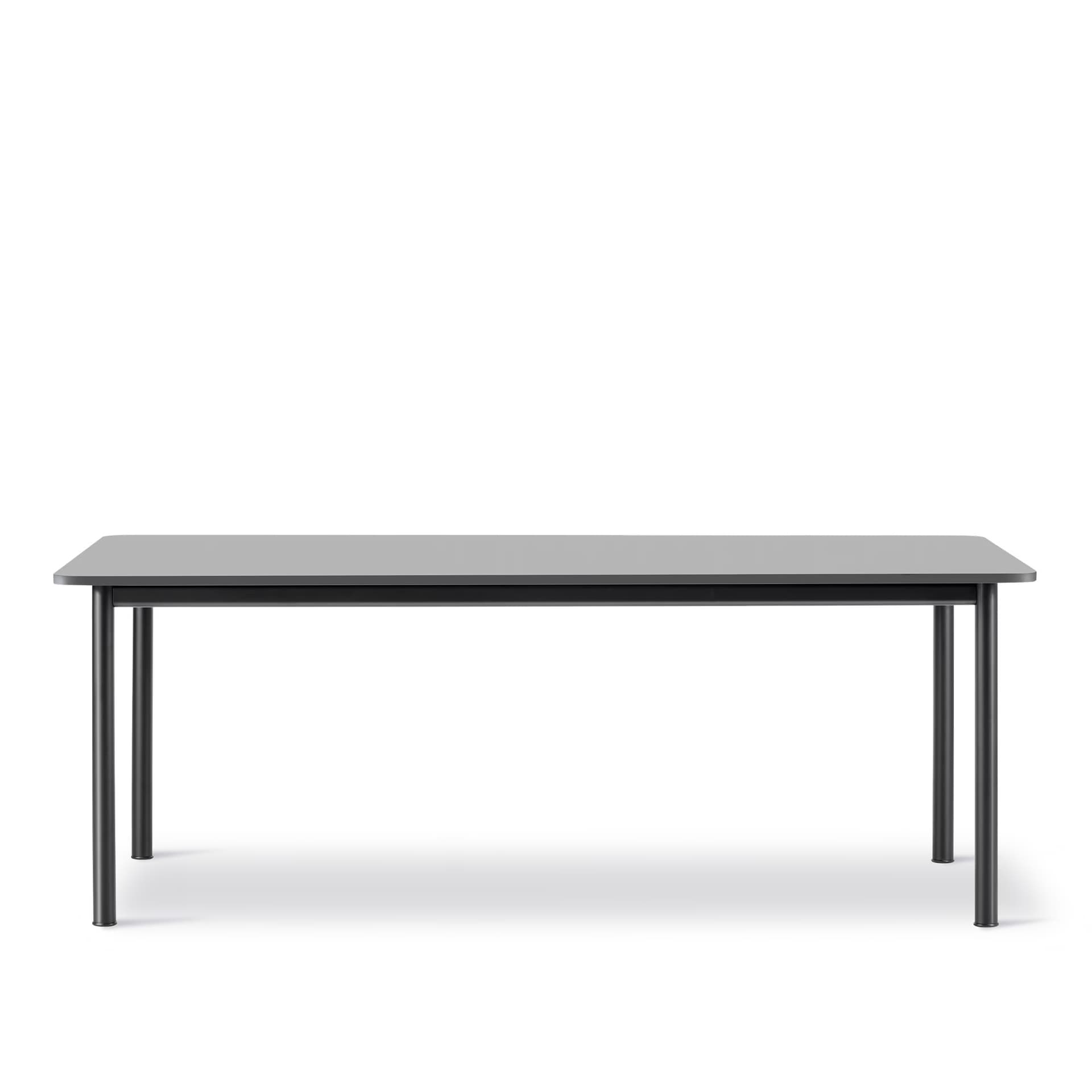Fredericia Furniture - Plan Table - Table 200 x 100 cm - height 73 cm - Laminate Fenix NTM Black - Straight edges matching ABS - Black - Skrivebord - Edward Barber & Jay Osgerby - Tre farget - Tre