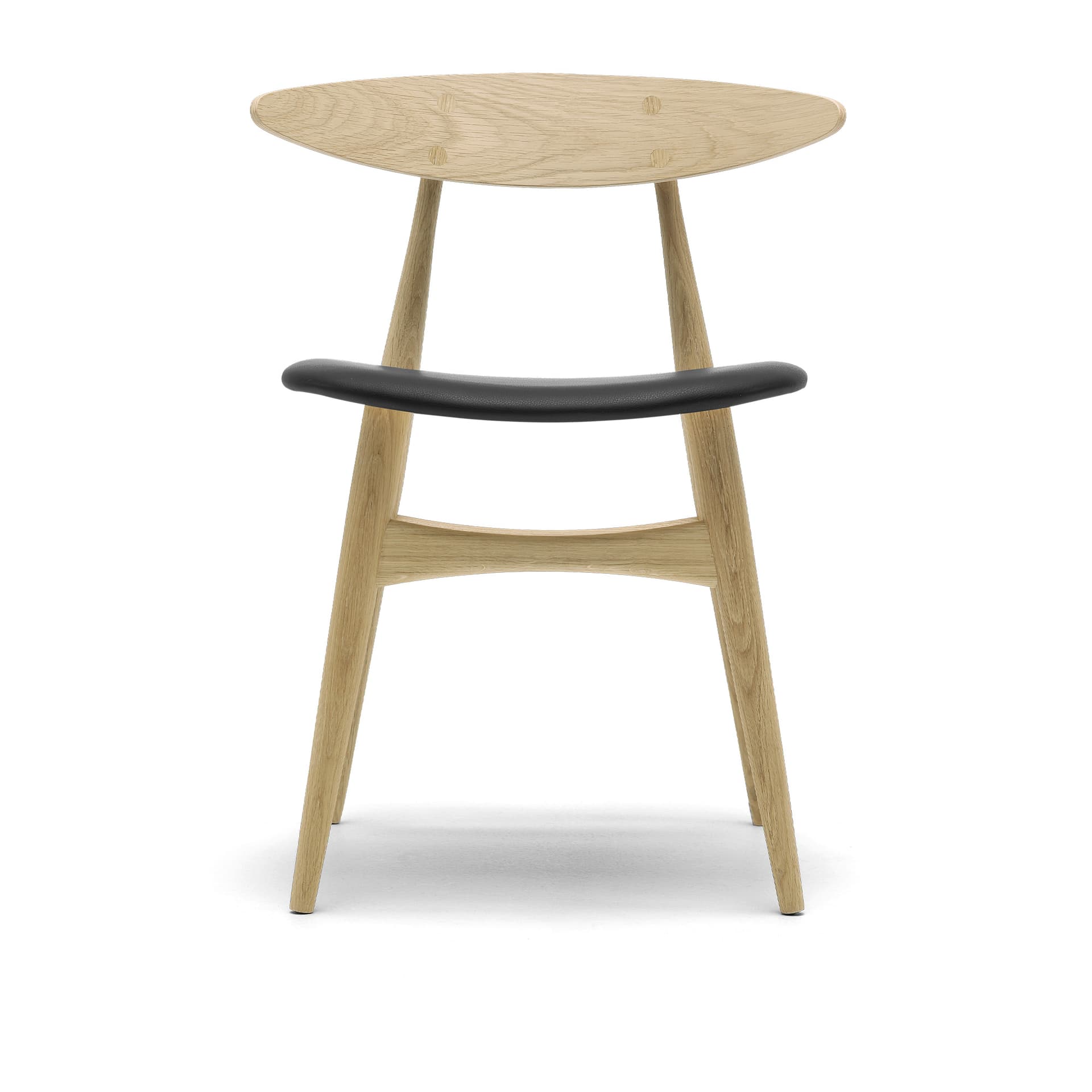 Carl Hansen - CH33P - Klädd sits, Oljad Ek, Lädergrupp B Thor - 301 - Spisestoler - Hans J. Wegner - Tre farget - Tre