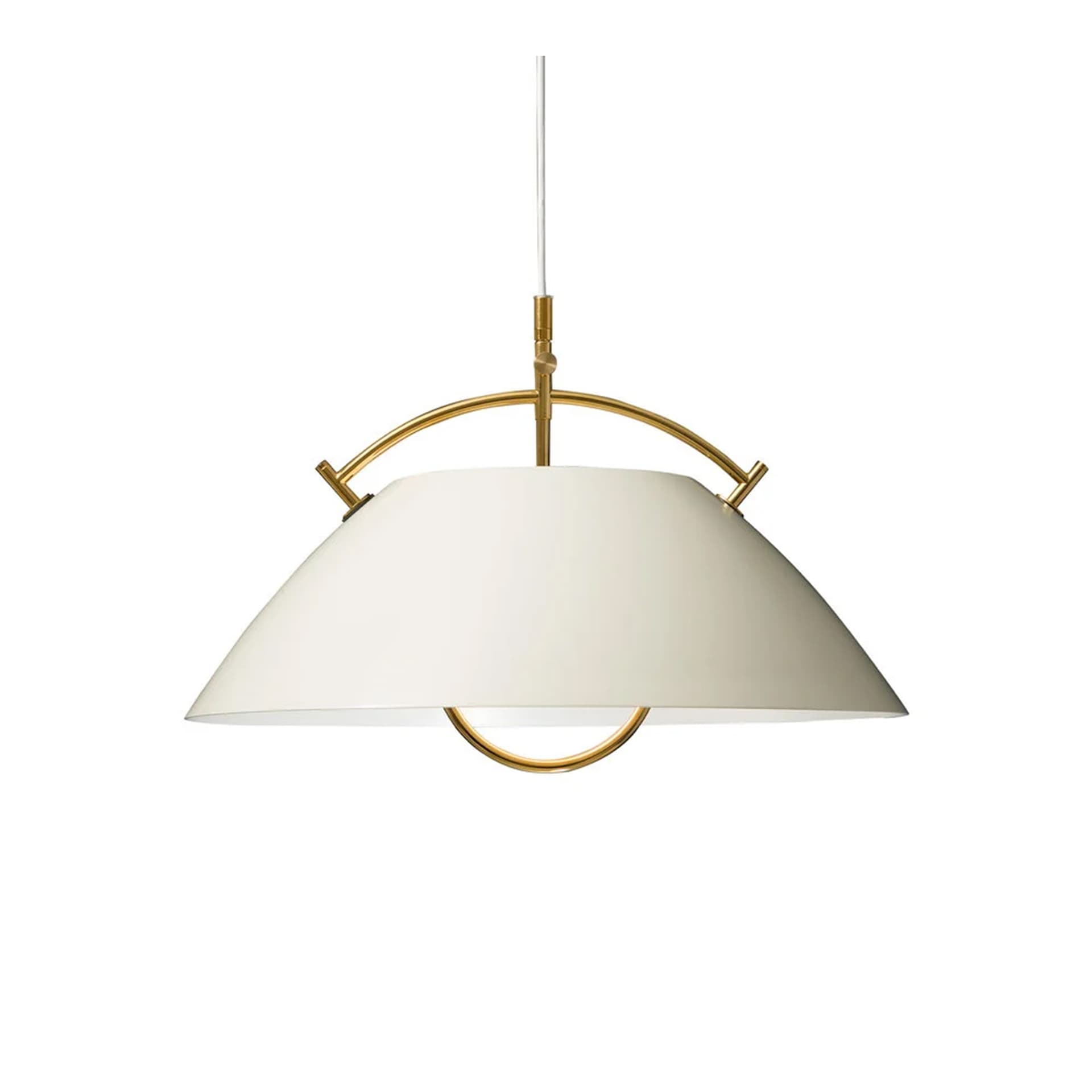 Carl Hansen - The Pendant White Gold E27 With Lift - Pendellamper - Hans J. Wegner - Hvit - Metall