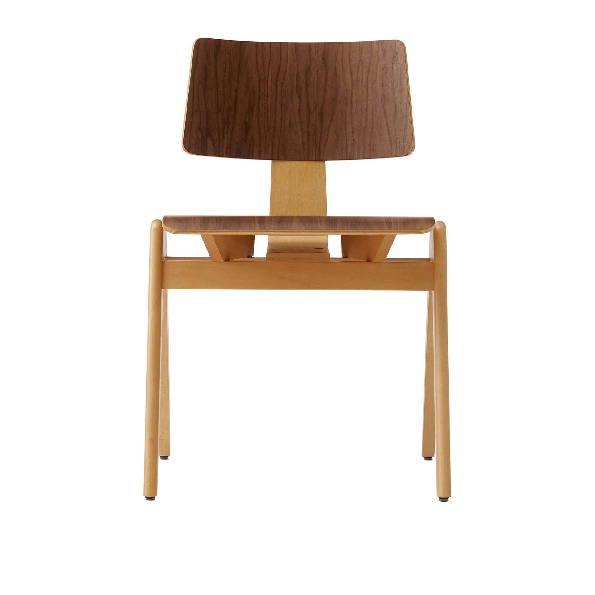 &Tradition - Daystak Side Chair RD1 Beech & Walnut - Spisestoler - Robin Day - Tre farget - Tre