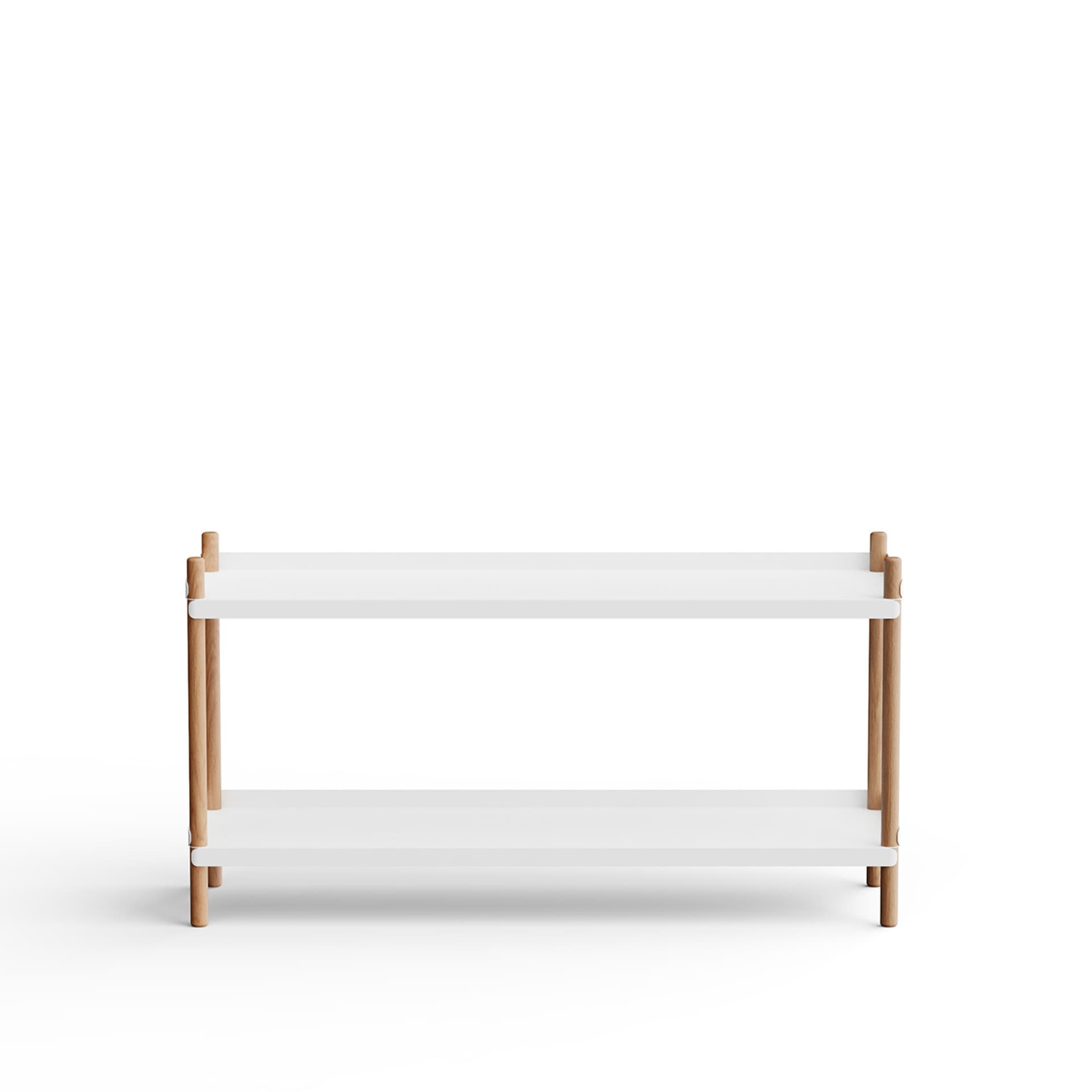 NINE - BOLT Shelving 1000 - 2 shelves Oak Natural White - Hyller & Hyllesystemer - Lennart Ebert - Hvit - Metall/Tre