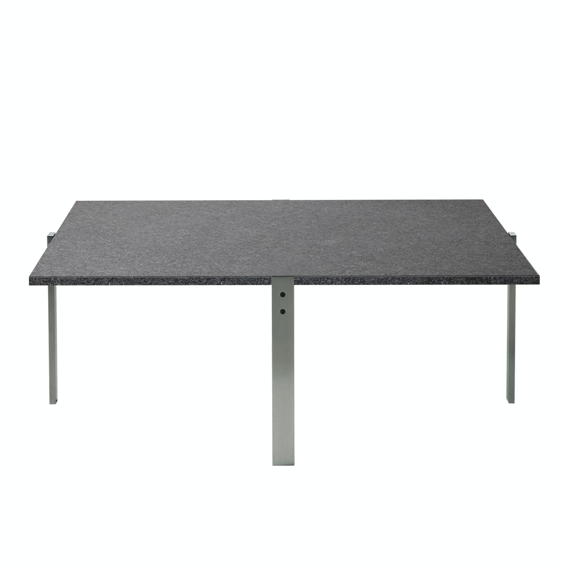 Fritz Hansen - PK65, Granit - Sofabord - Poul Kjærholm - Grå - Metall/Stein
