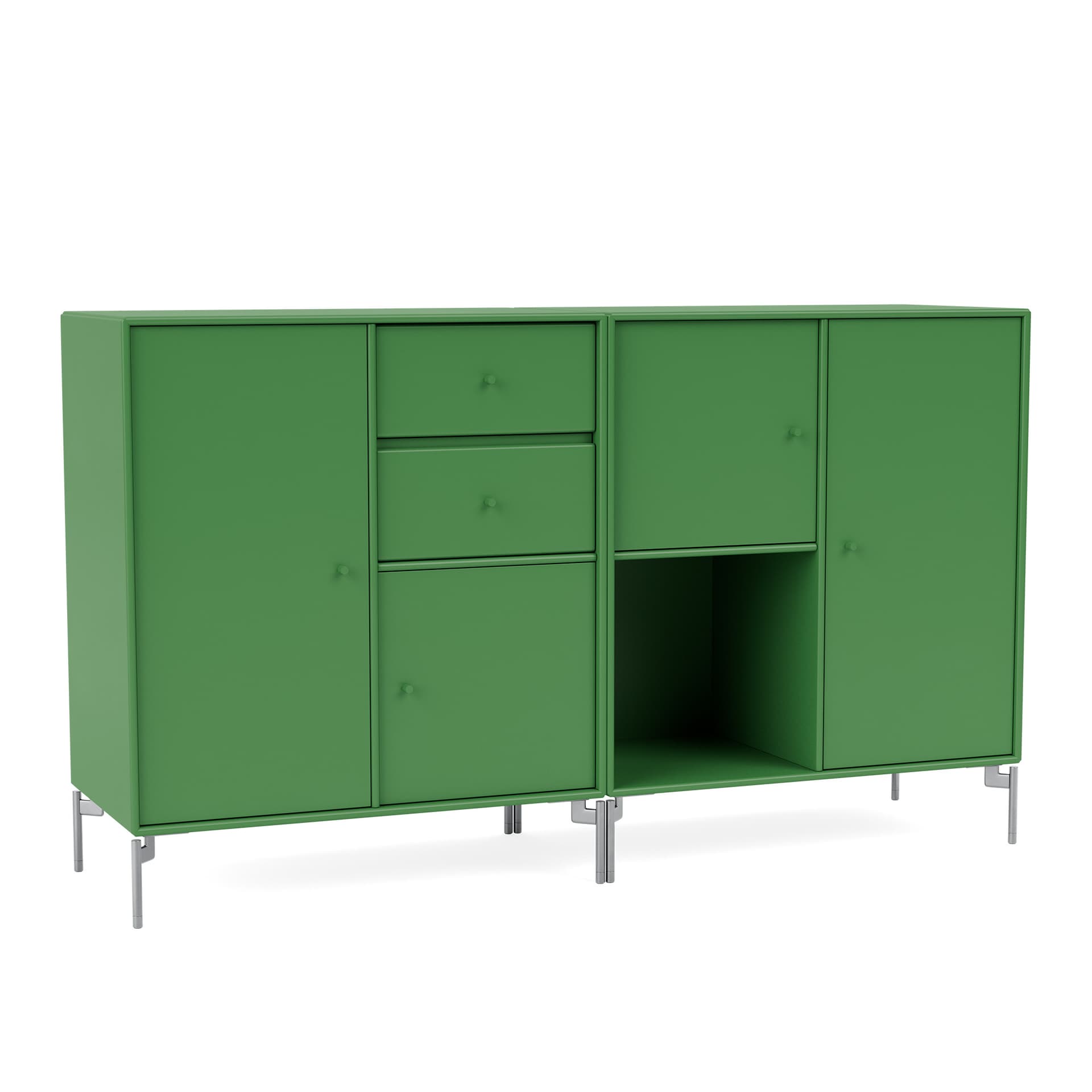 Montana - Couple Sideboard 152-Parsley Matt Chrome - Sideboards - Peter J. Lassen - Grønn - Tre
