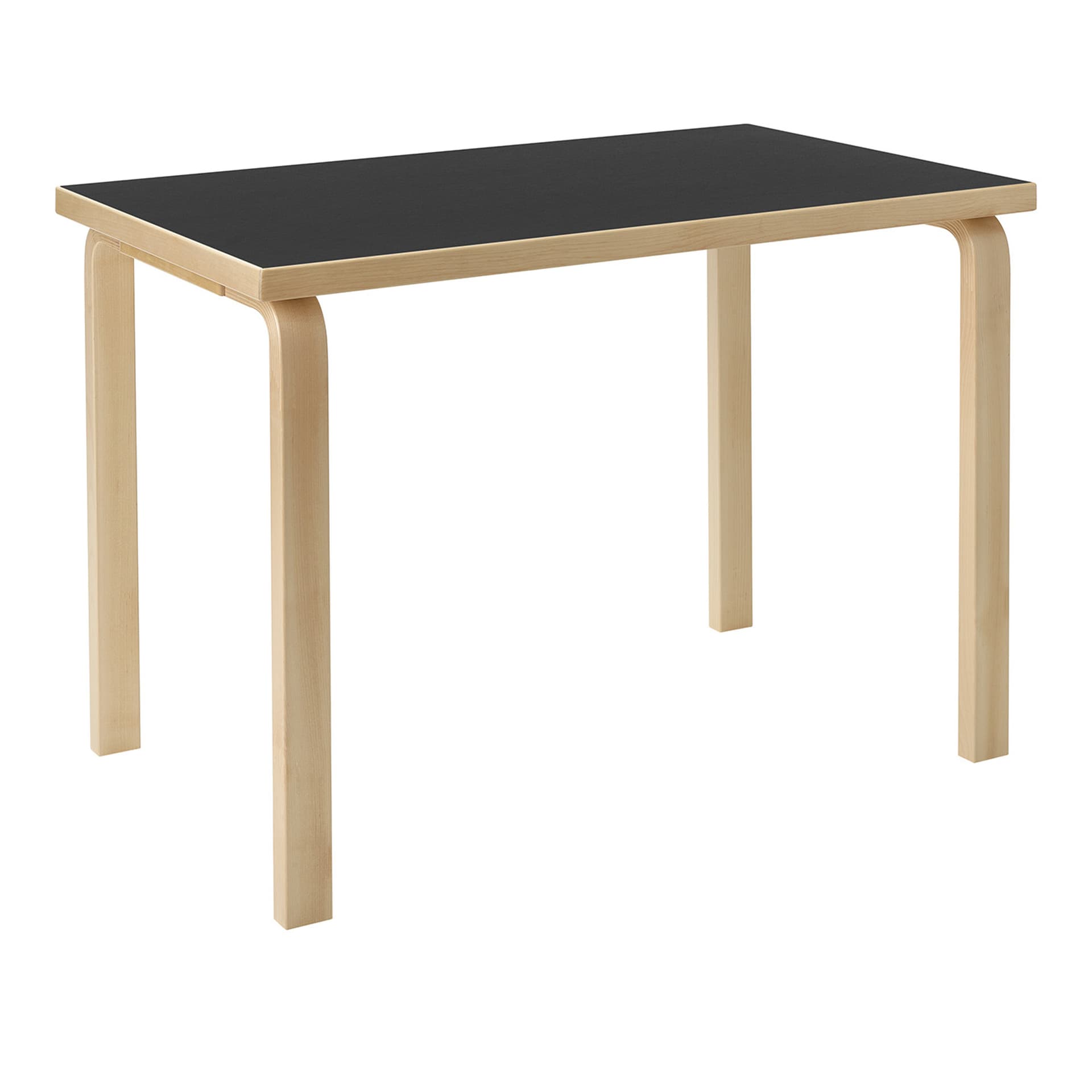 Artek - Aalto bord rektangulärt 80B svart linoleum - Spisebord - Alvar Aalto - Svart - Tre