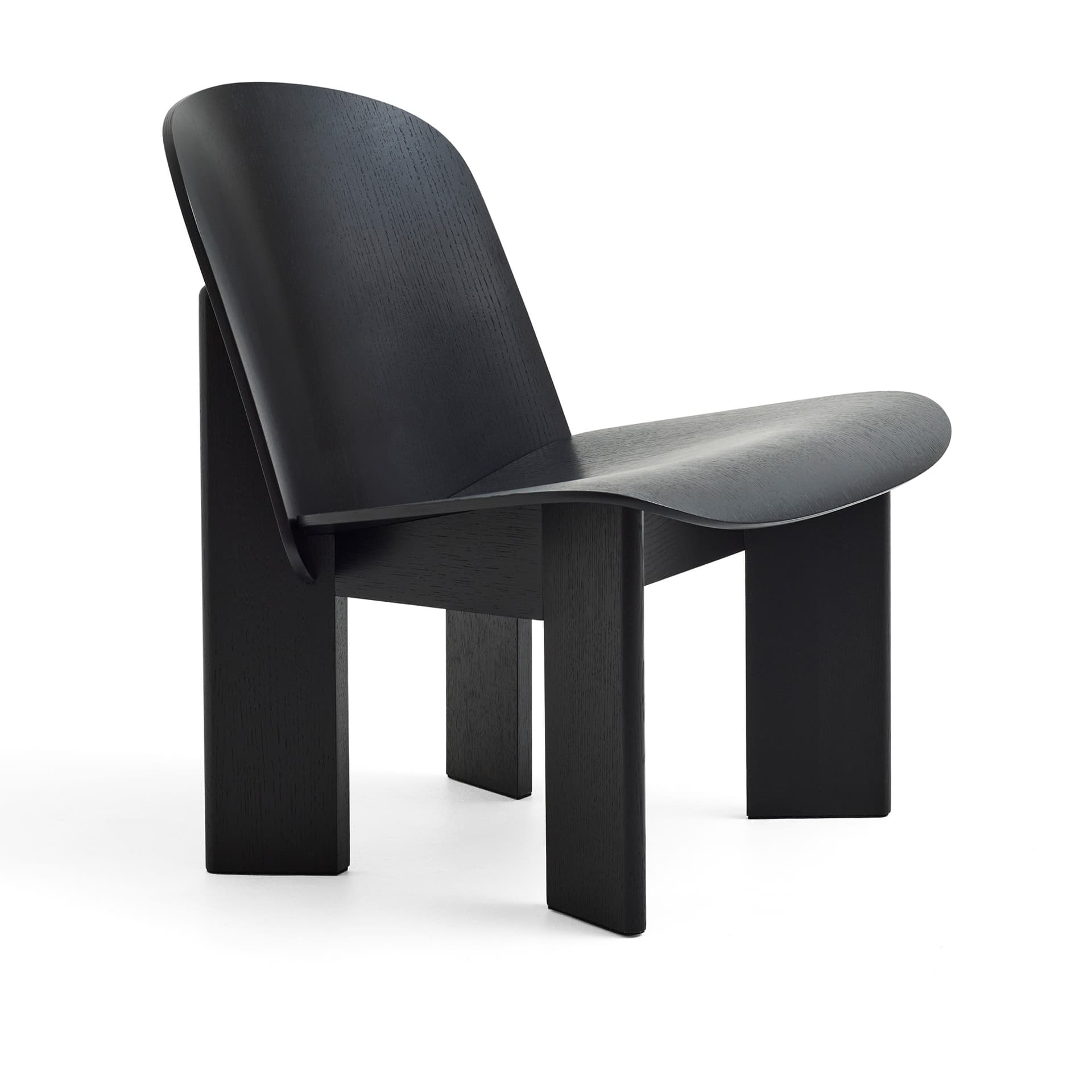 HAY - Chisel Lounge Chair - Black water-based lacquered oak - Lenestoler - Andreas Bergsaker - Svart
