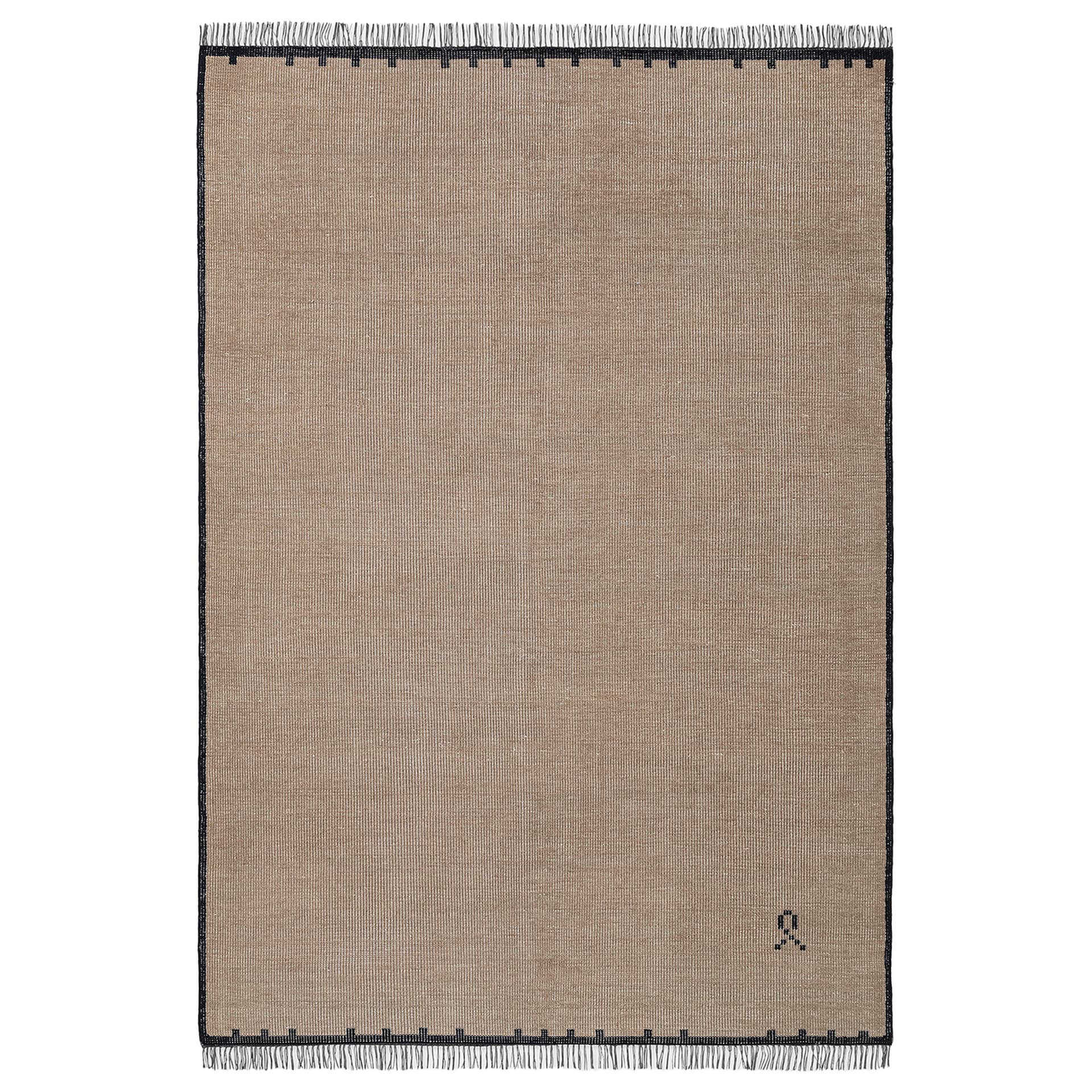 Nordic Knots - Elder 01 - Black 300 x 400 - Ulltepper - Beige - Ull