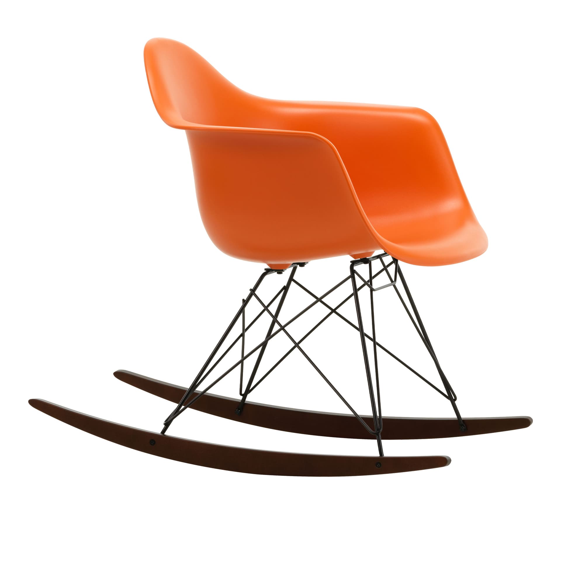 Vitra - Eames Plastic Armchair RAR - 43 Rusty Orange - Basic Dark Base - Dark Maple - Lenestoler - Charles & Ray Eames - Oransje - Metall/Tre/Plast