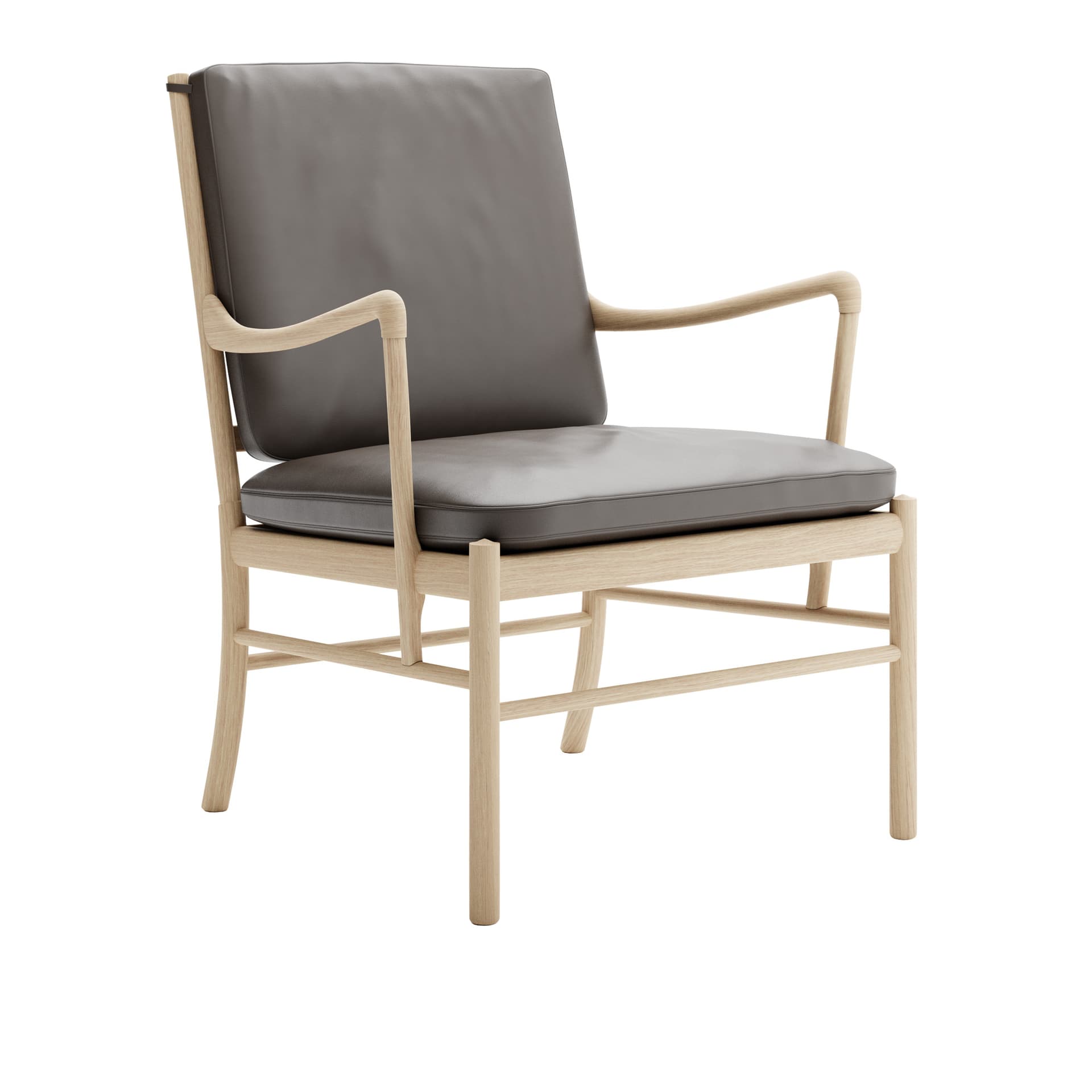Carl Hansen - OW149 - Colonial Chair, Tvålad Ek, Lädergrupp B Thor - 306 - Lenestoler - Ole Wanscher