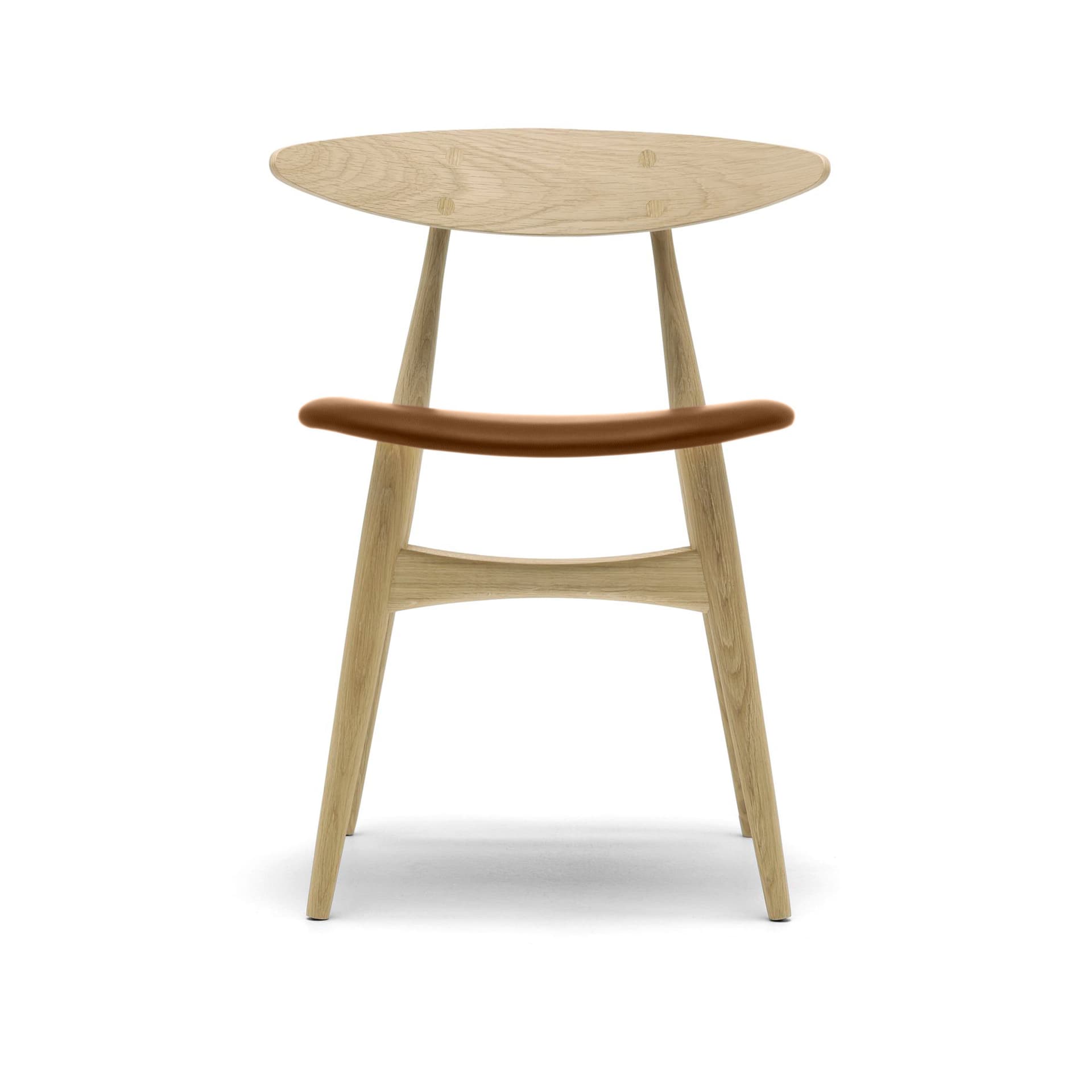Carl Hansen - CH33P - Klädd sits, Oljad Ek, Lädergrupp C Sif - 95 - Spisestoler - Hans J. Wegner - Tre farget - Tre