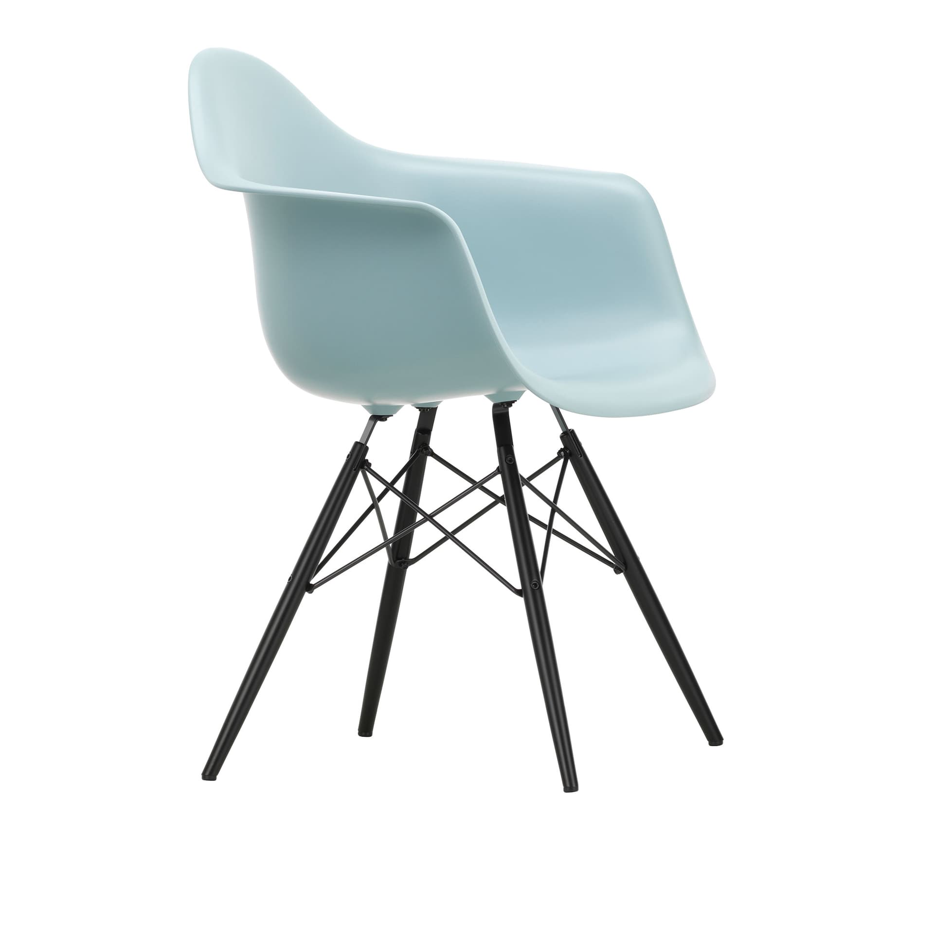 Vitra - Eames Plastic Armchair DAW - 23 Ice Grey - Black Maple - Spisestoler - Charles & Ray Eames - Grå - Metall/Tre/Plast