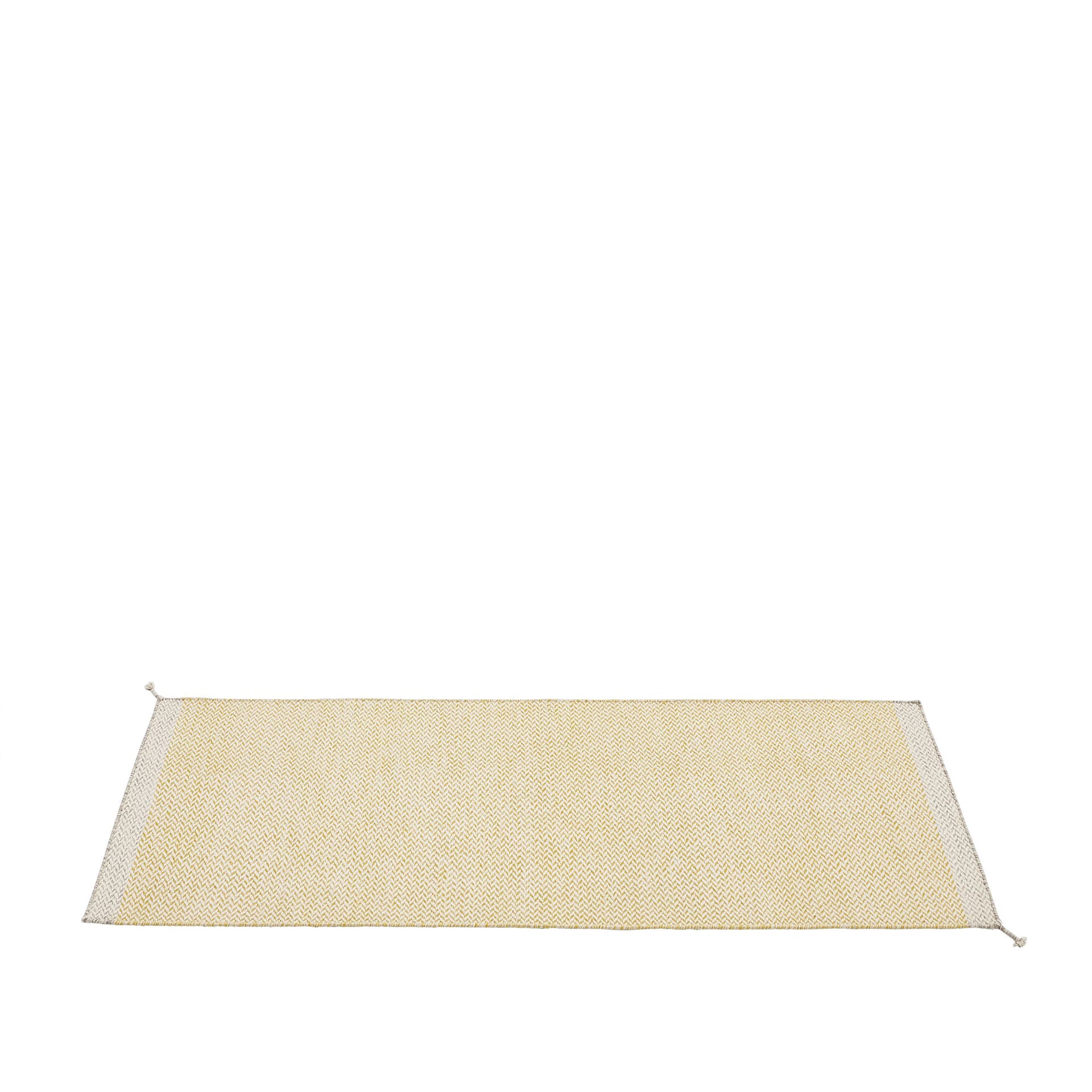 Muuto - Ply Rug, 80 x 200 cm, Yellow - Mønstrede tepper - Margrethe Odgaard - Gul - Ull