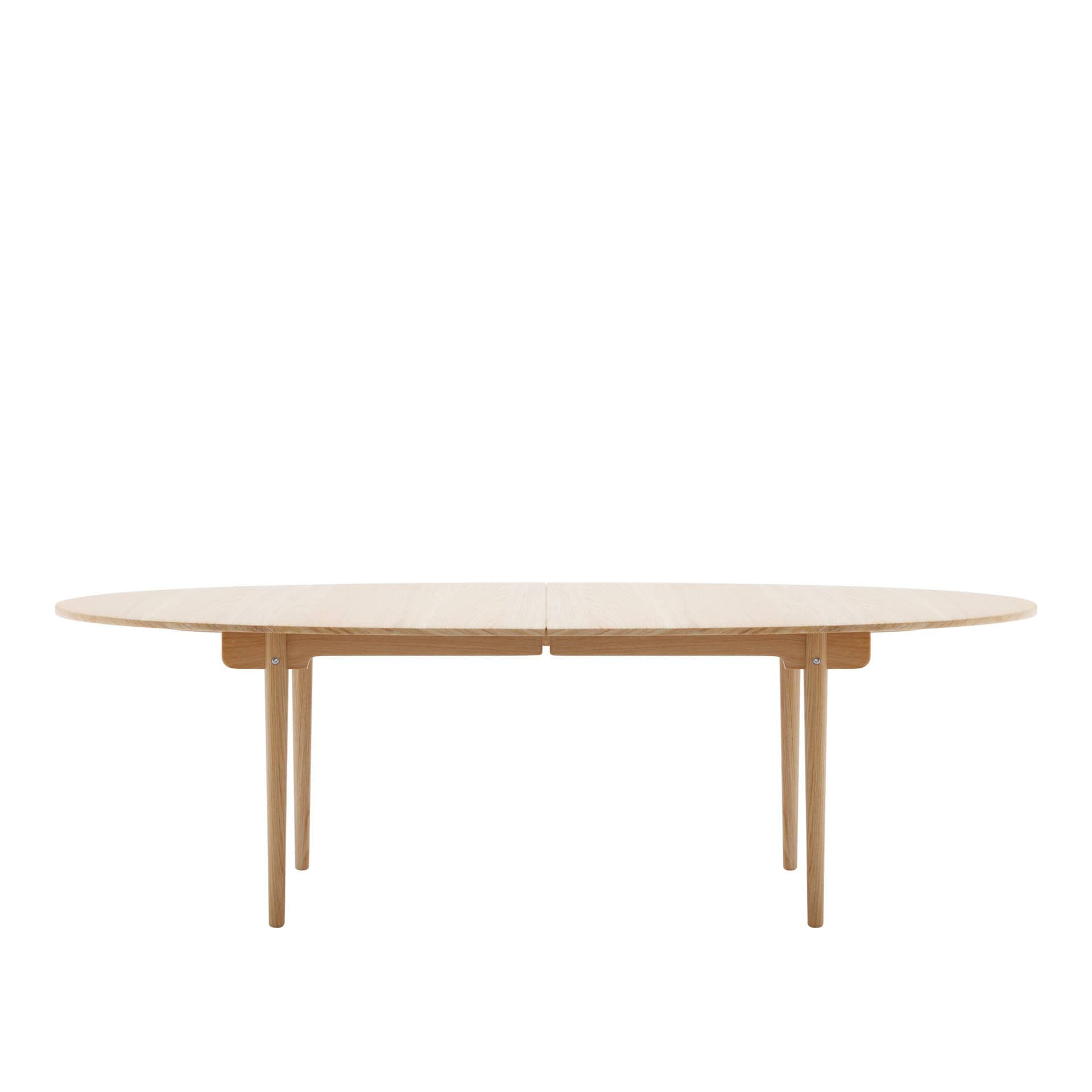Carl Hansen - CH339, Klarlackad Ek, Med plats för 2 st iläggsskivor - Spisebord - Hans J. Wegner - Tre farget - Tre