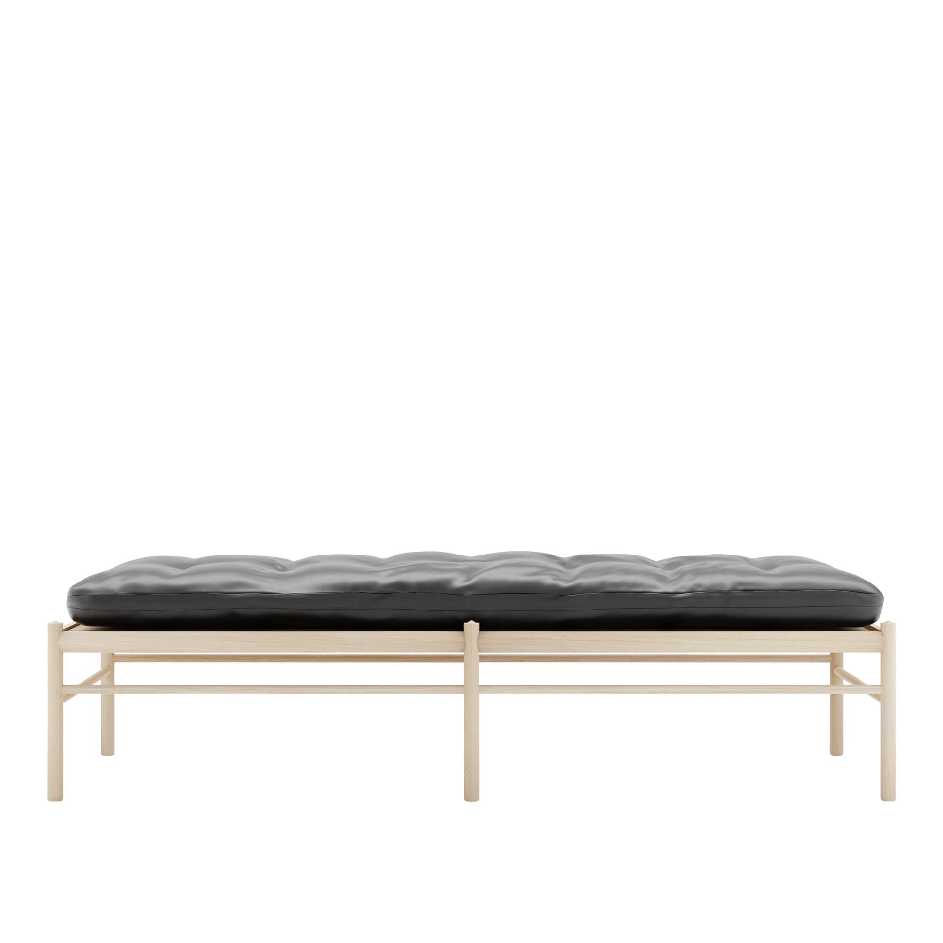 Carl Hansen - OW150, Tvålad Ek, Lädergrupp B Thor - 301 - Dagsenger - Ole Wanscher - Svart
