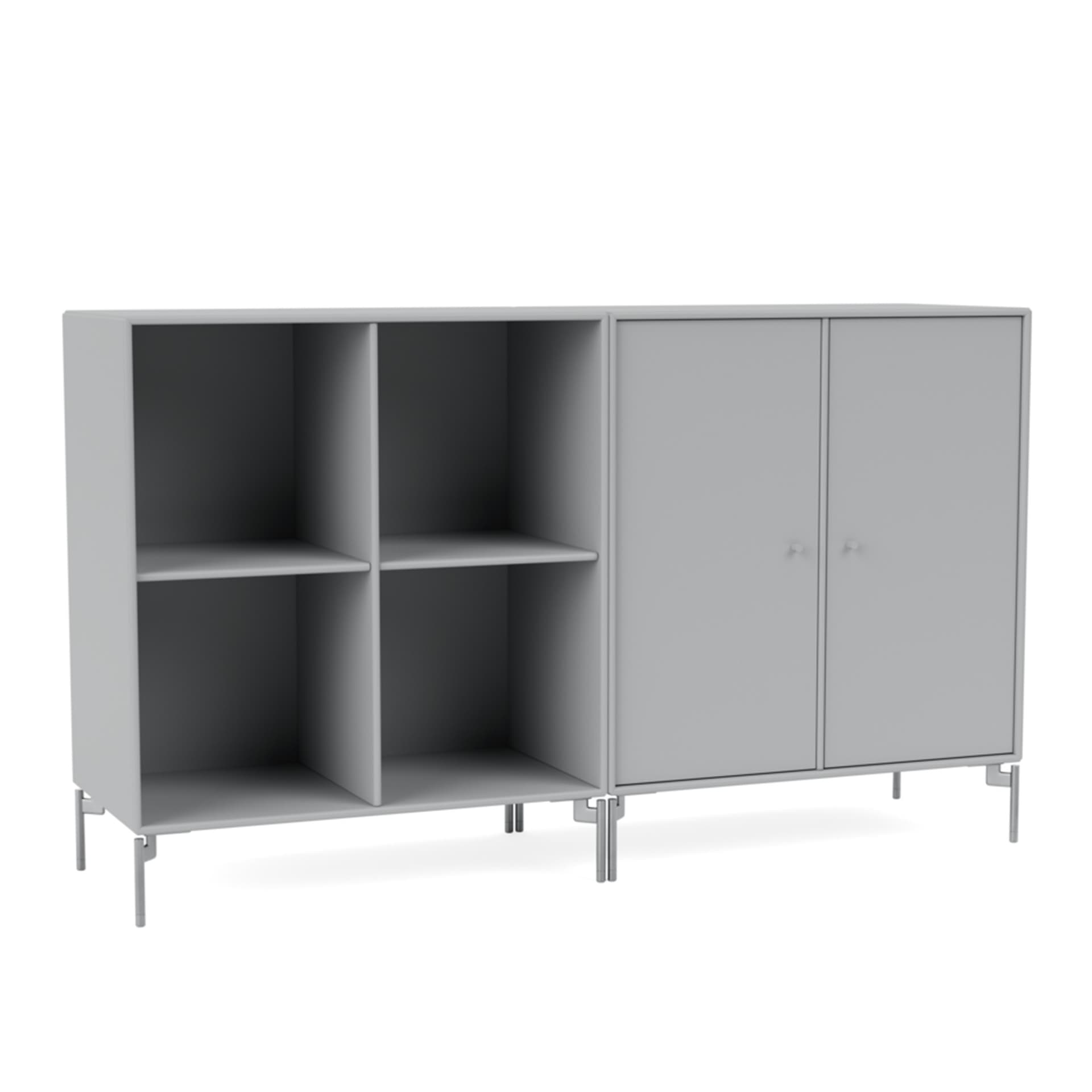 Montana - Pair Classic Sideboard 02-Fjord Matt Chrome - Sideboards - Peter J. Lassen - Blå - Tre