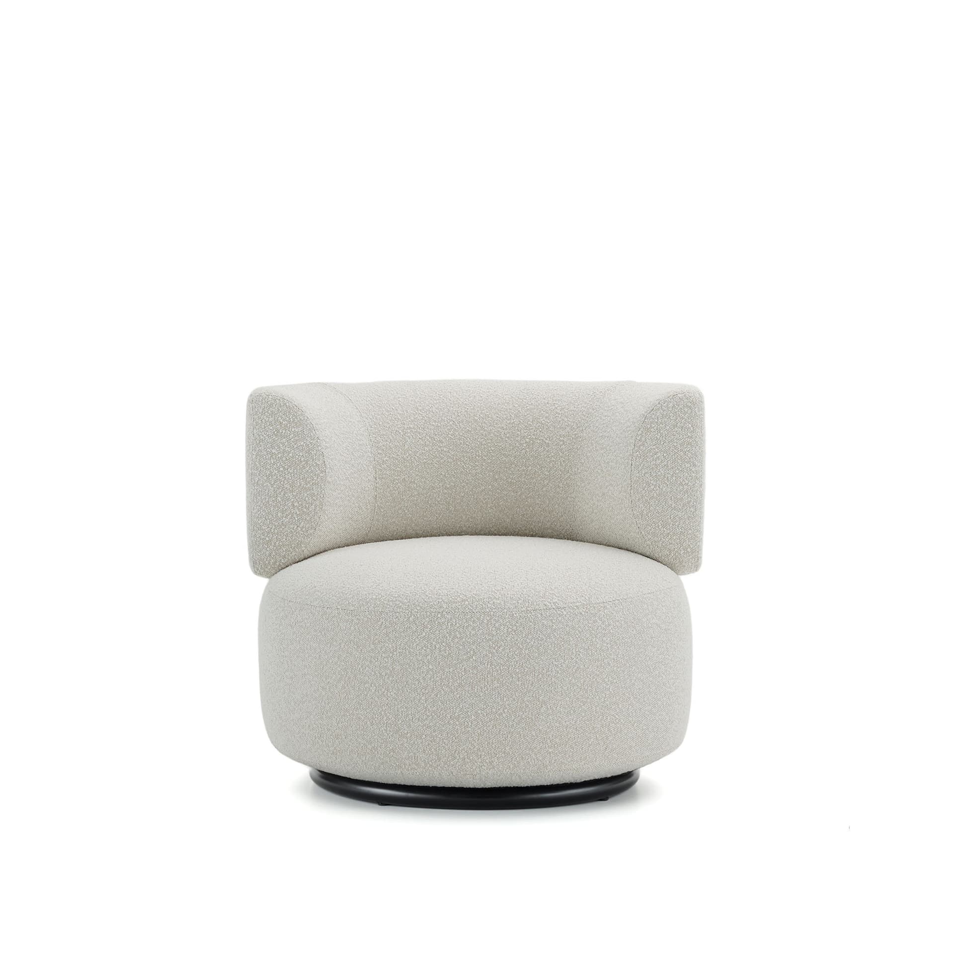 Kartell - K-Waiting Armchair Bouclé Ecru - Lenestoler - Rodolfo Dordoni - Beige - Metall/Tekstilmateriale/Plast