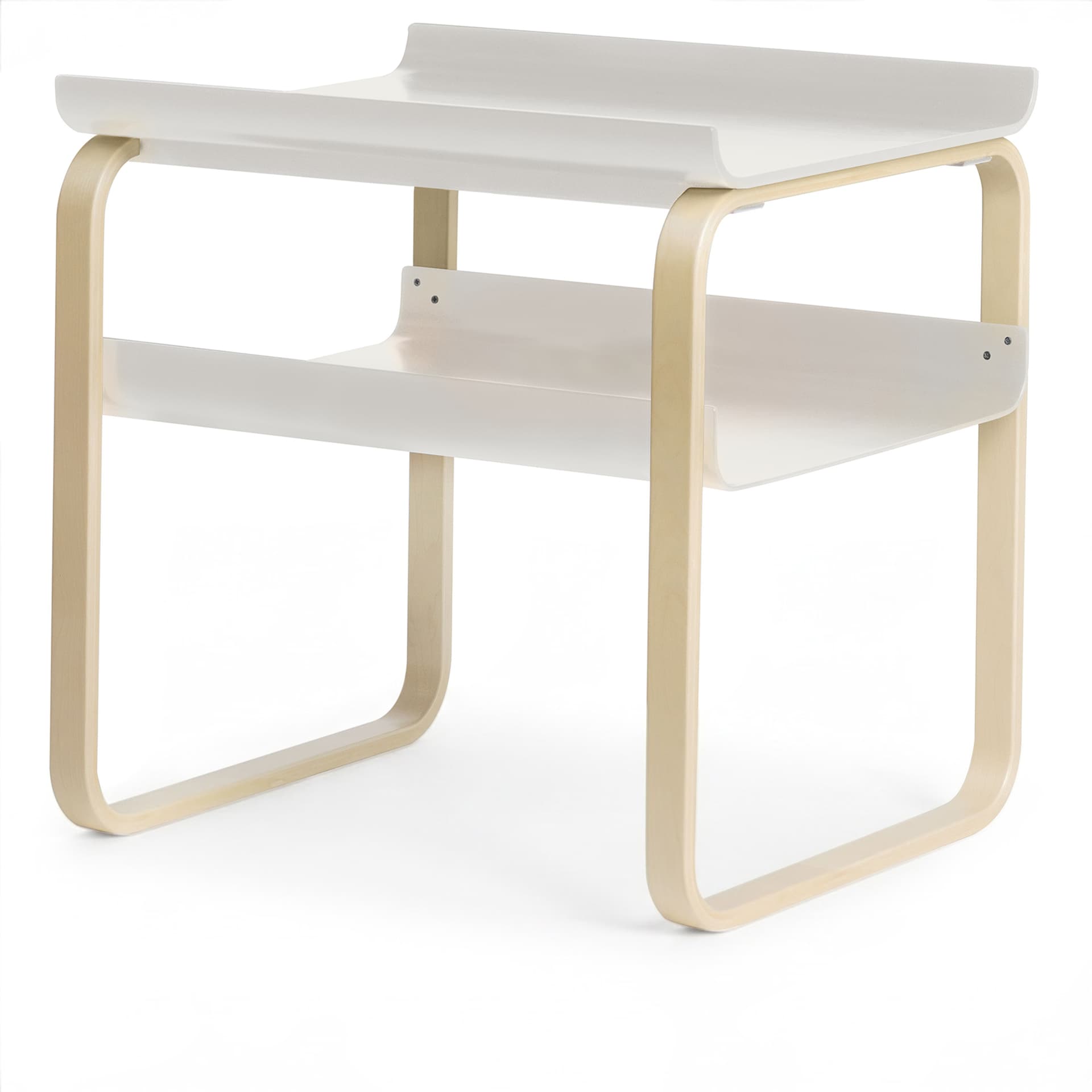 Artek - Sidobord 915 - Vitlackad/Klarlackad - Småbord & sidebord - Alvar Aalto - Hvit - Tre