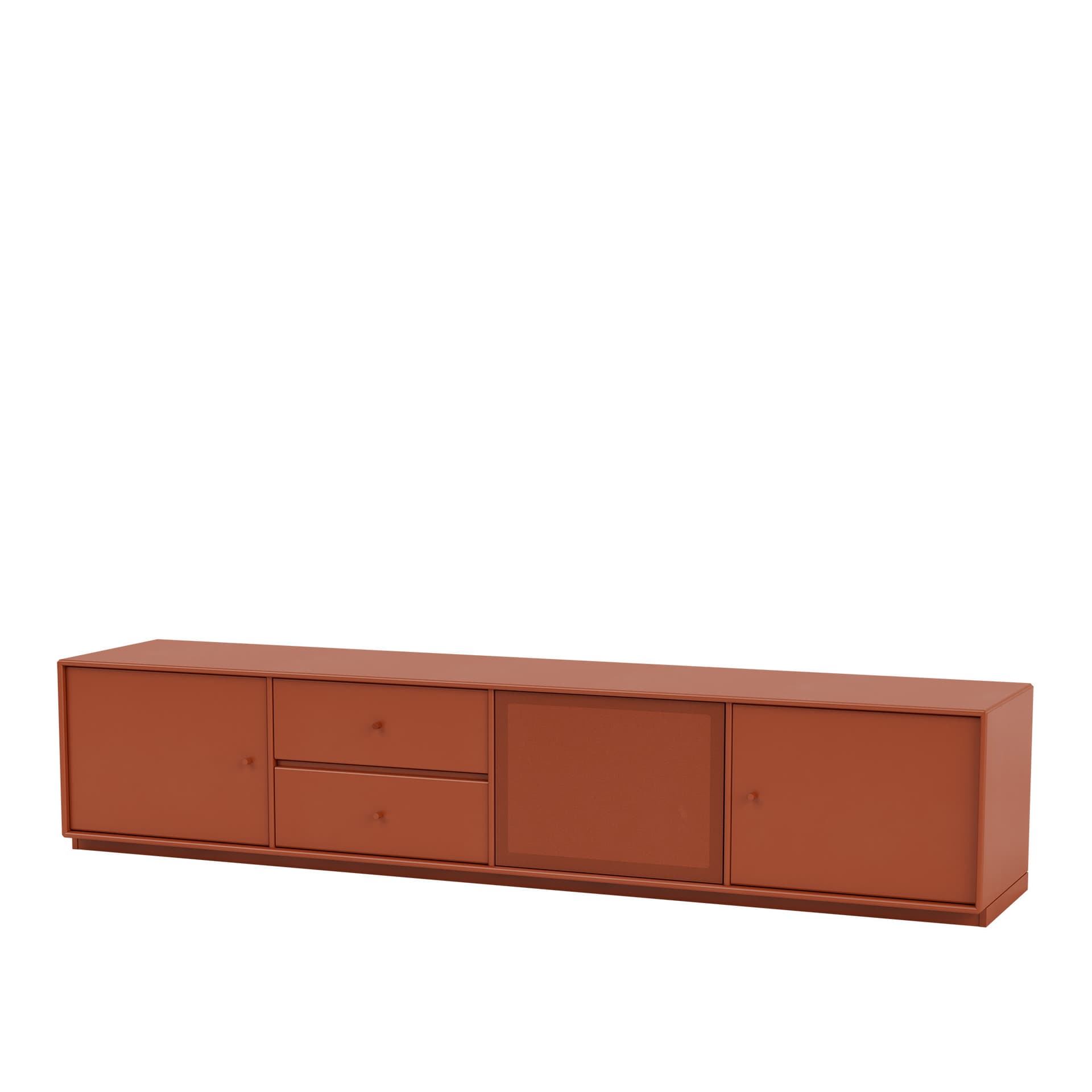 Montana - Octave Viii TV Bench 162-Hokkaido 06 Plinth 3 cm - TV-benker - Peter J. Lassen - Rød - Tre
