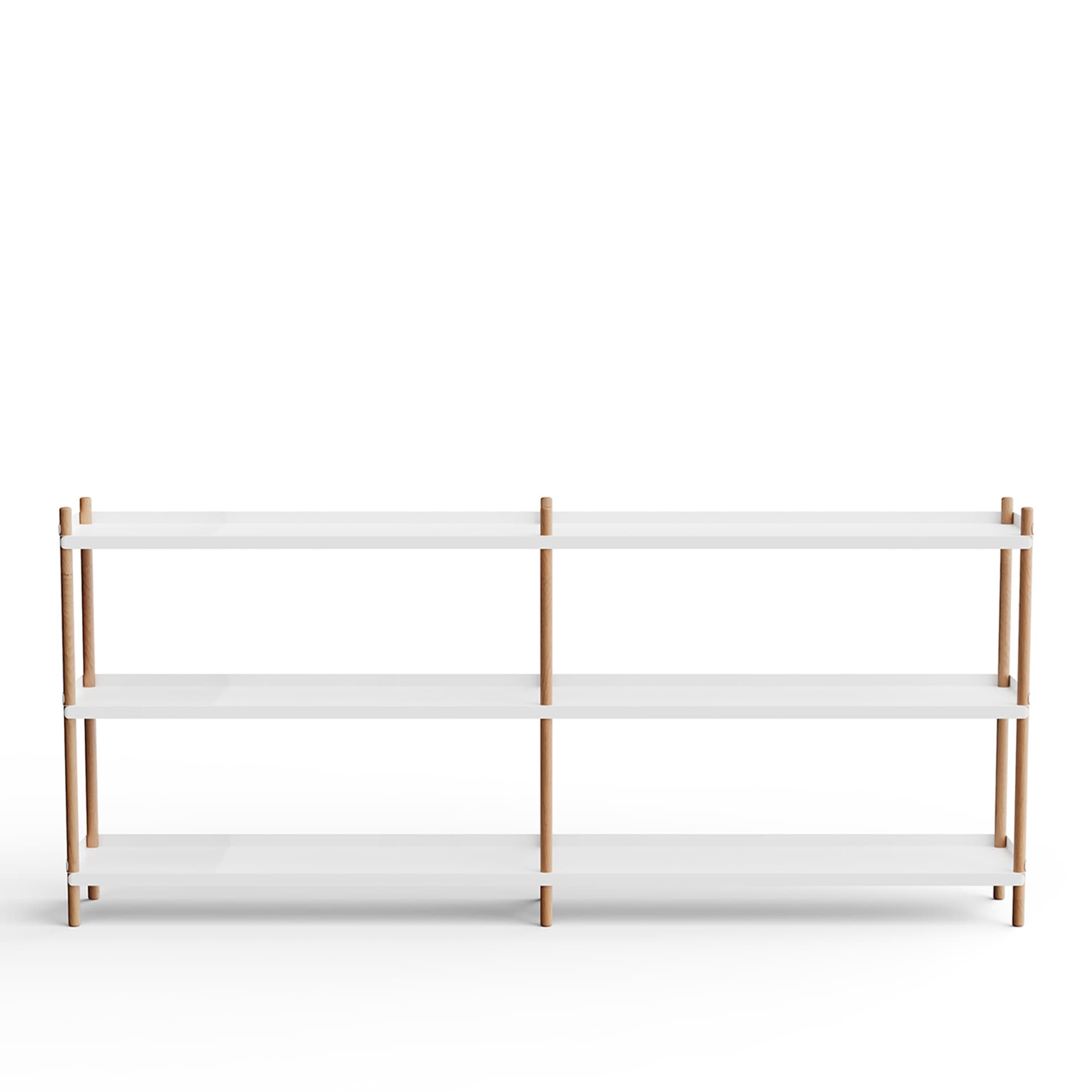 NINE - BOLT Shelving 2000 - 3 shelves Oak Natural White - Hyller & Hyllesystemer - Lennart Ebert - Hvit - Metall/Tre