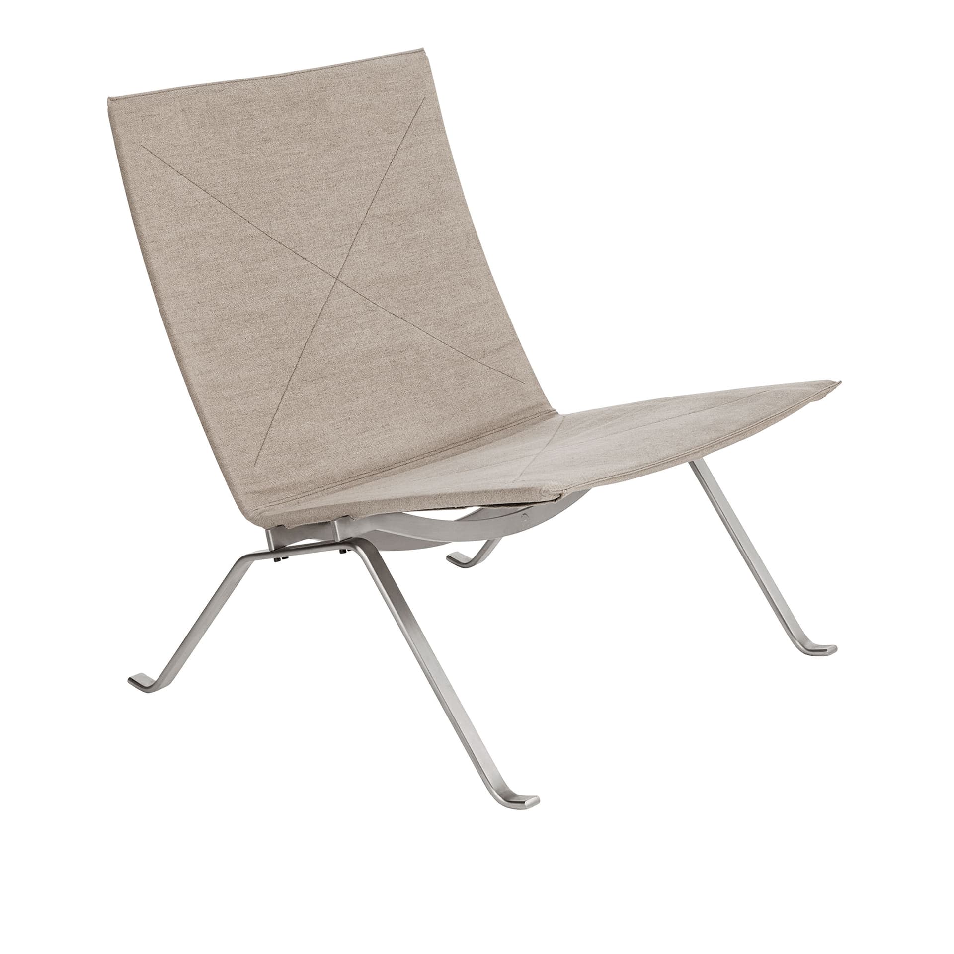 Fritz Hansen - PK22, Canvas, Natural - Lenestoler - Poul Kjærholm - Beige - Metall
