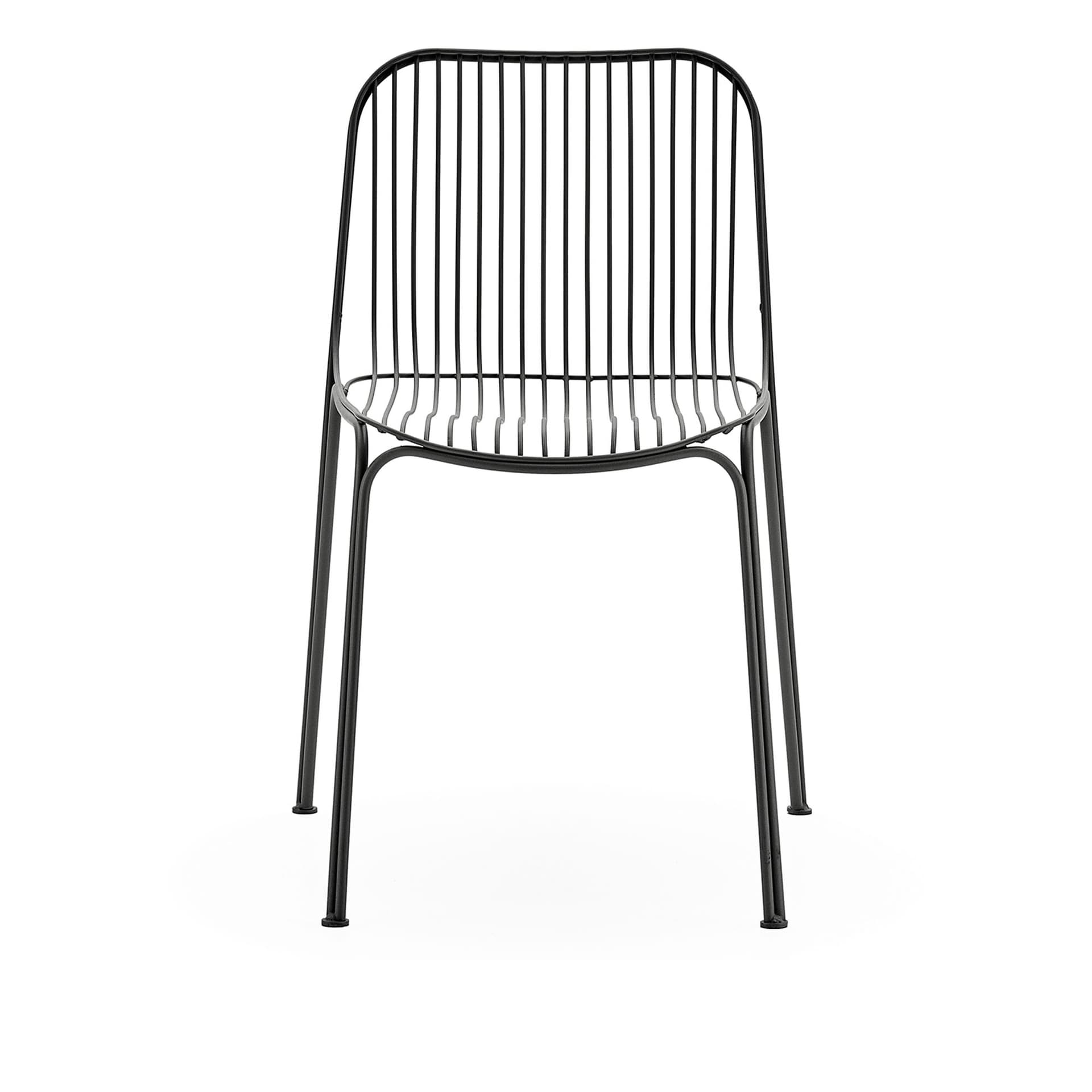 Kartell - Hiray Sedia Black - Utendørs spisebordstoler - Ludovica + Roberto Palomba - Svart - Metall