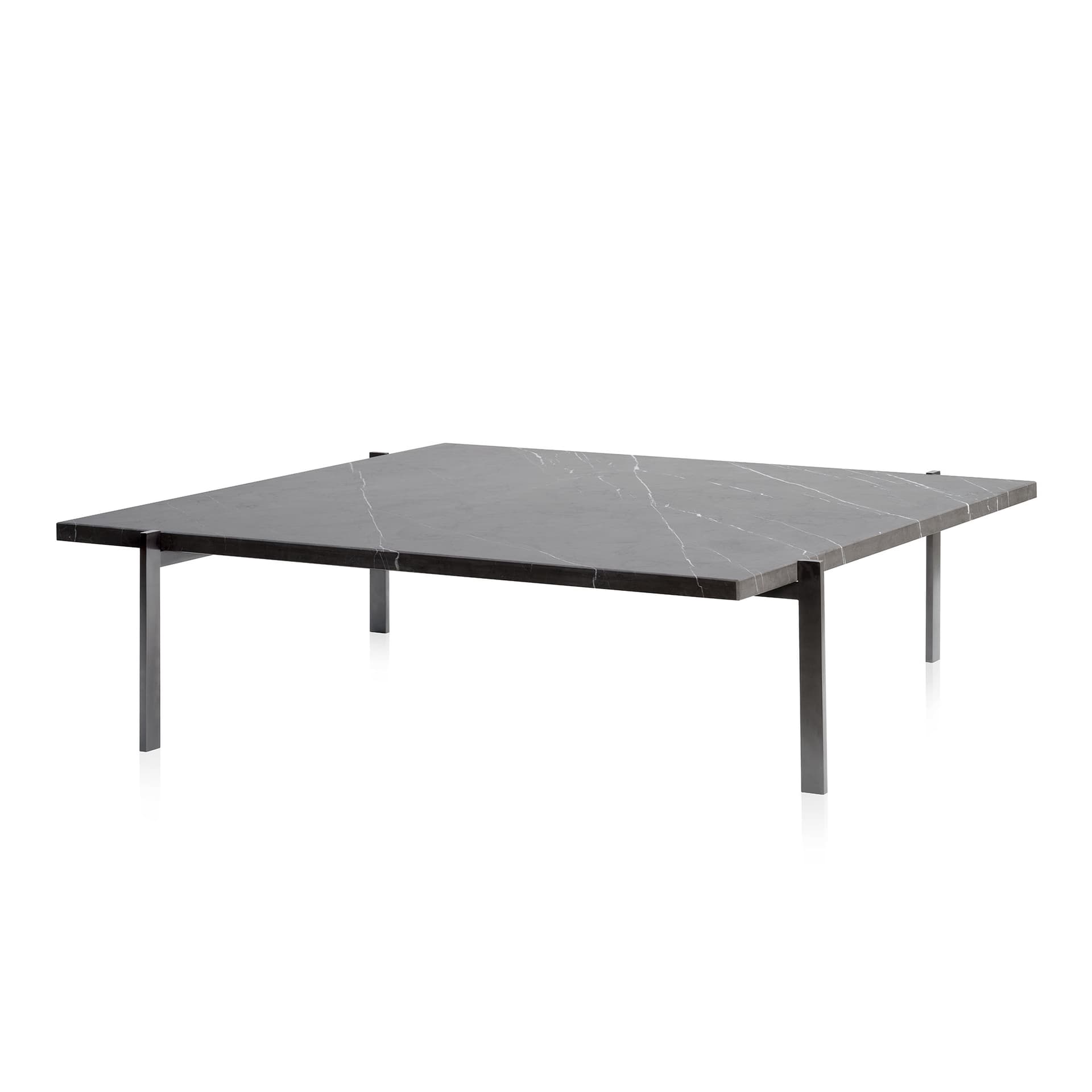 Fritz Hansen - PK61A, Svart marmor - Sofabord - Poul Kjærholm - Svart - Metall/Stein
