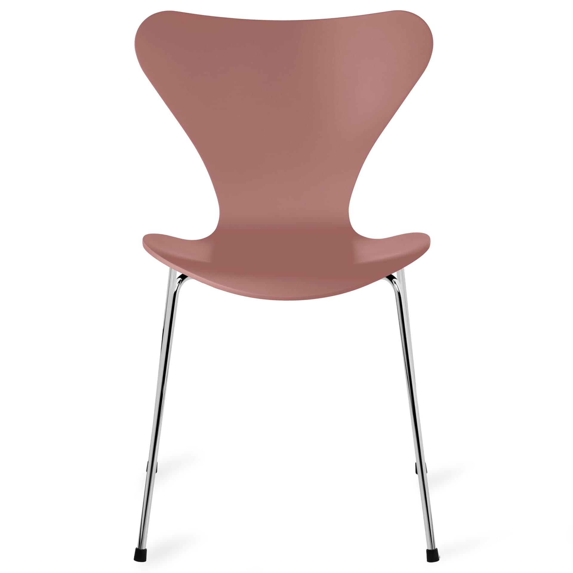 Fritz Hansen - Series 7 stol 3107 bøkfiner stålunderstell krom wild rose - Spisestoler - Arne Jacobsen - Rosa - Metall/Tre